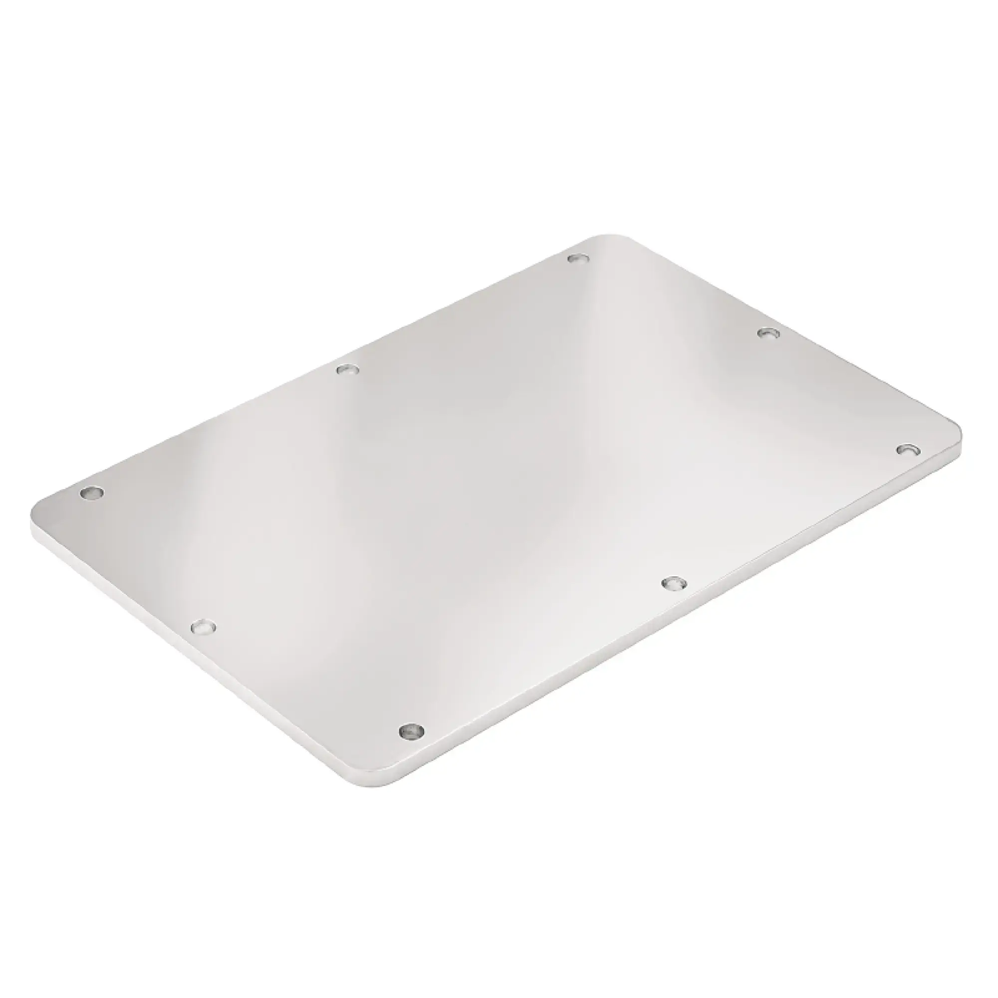 Weidmüller 1256610000 Flange plate, Klippon TB (Terminal Box), straight, 167 x 494 x 6 mm, Gland plates: left, right, Stainless steel 1.4404, electropolished, silver (img_001)