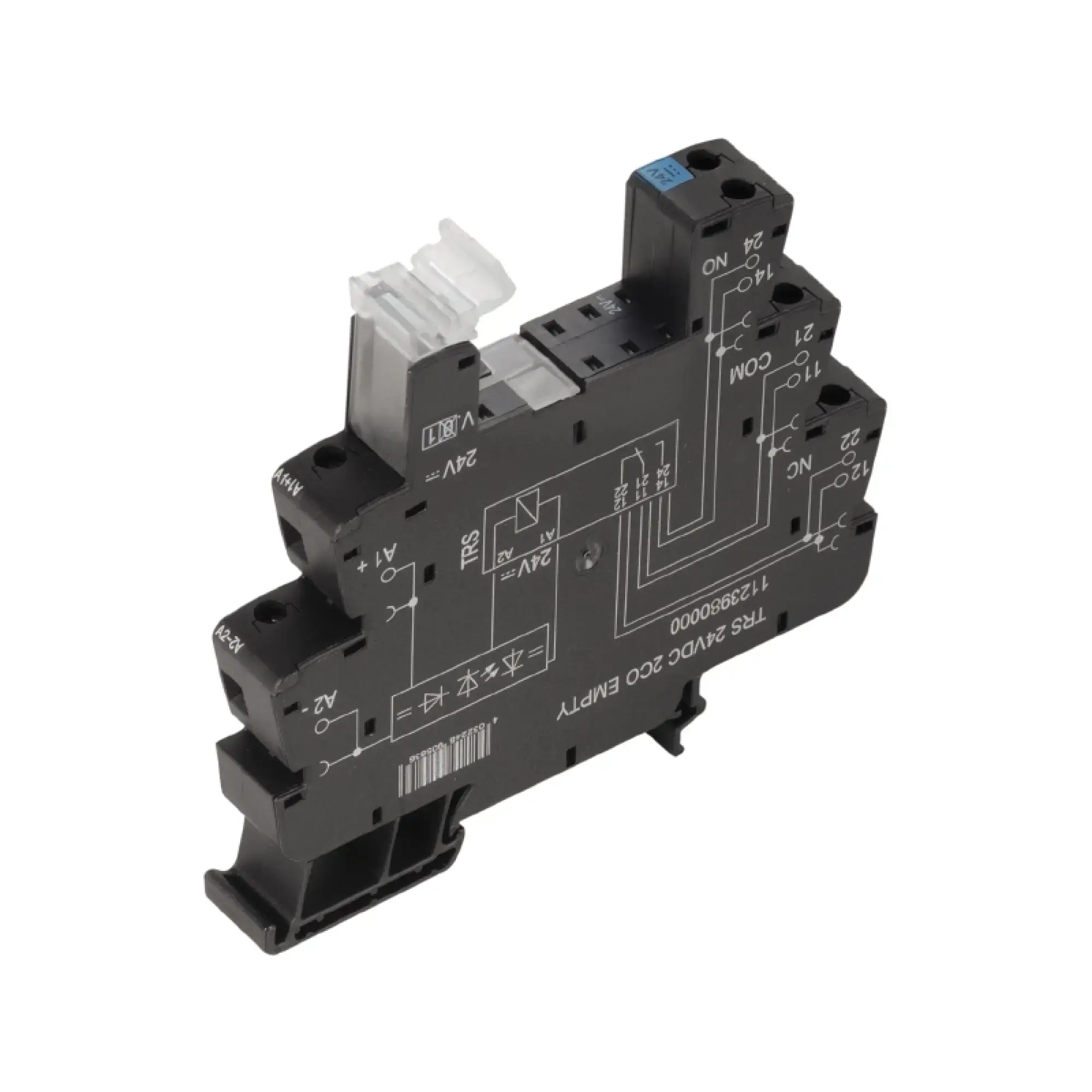 Weidmüller 1123950000 Relay socket, IP20, 5 V DC ±20 %, Free-wheeling diode, Reverse polarity protection, 2 CO contact , 10 A, Screw connection (img_001)
