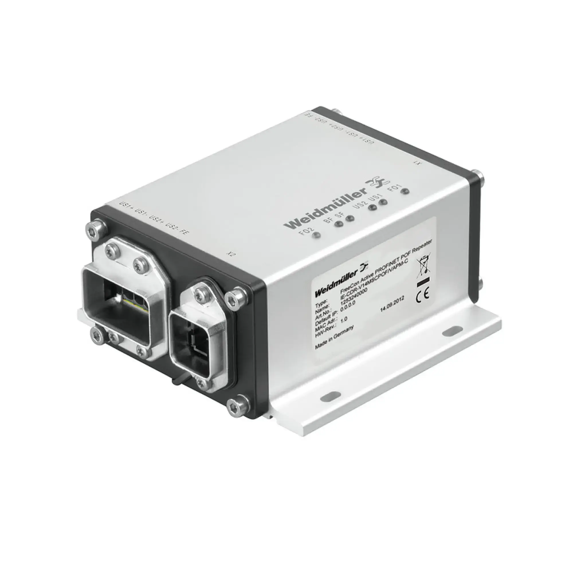 Weidmüller 1253240000 Repeater, PROFINET PushPull SCRJ POF (V14), POF repeater, IP65, 24 V (img_001)