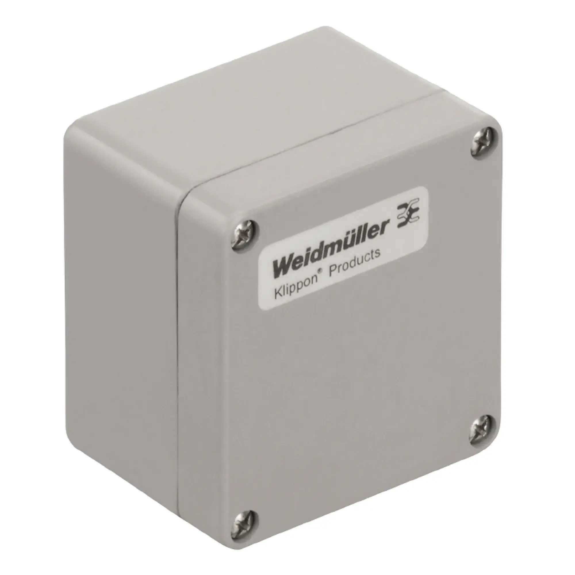 Weidmüller 1305810000 Plastic housing, Klippon POK (polyester empty enclosure), 80 x 75 x 55 mm, Gland plates: , Glass fibre-reinforced polyester, untreated, polished, Silv (img_001)