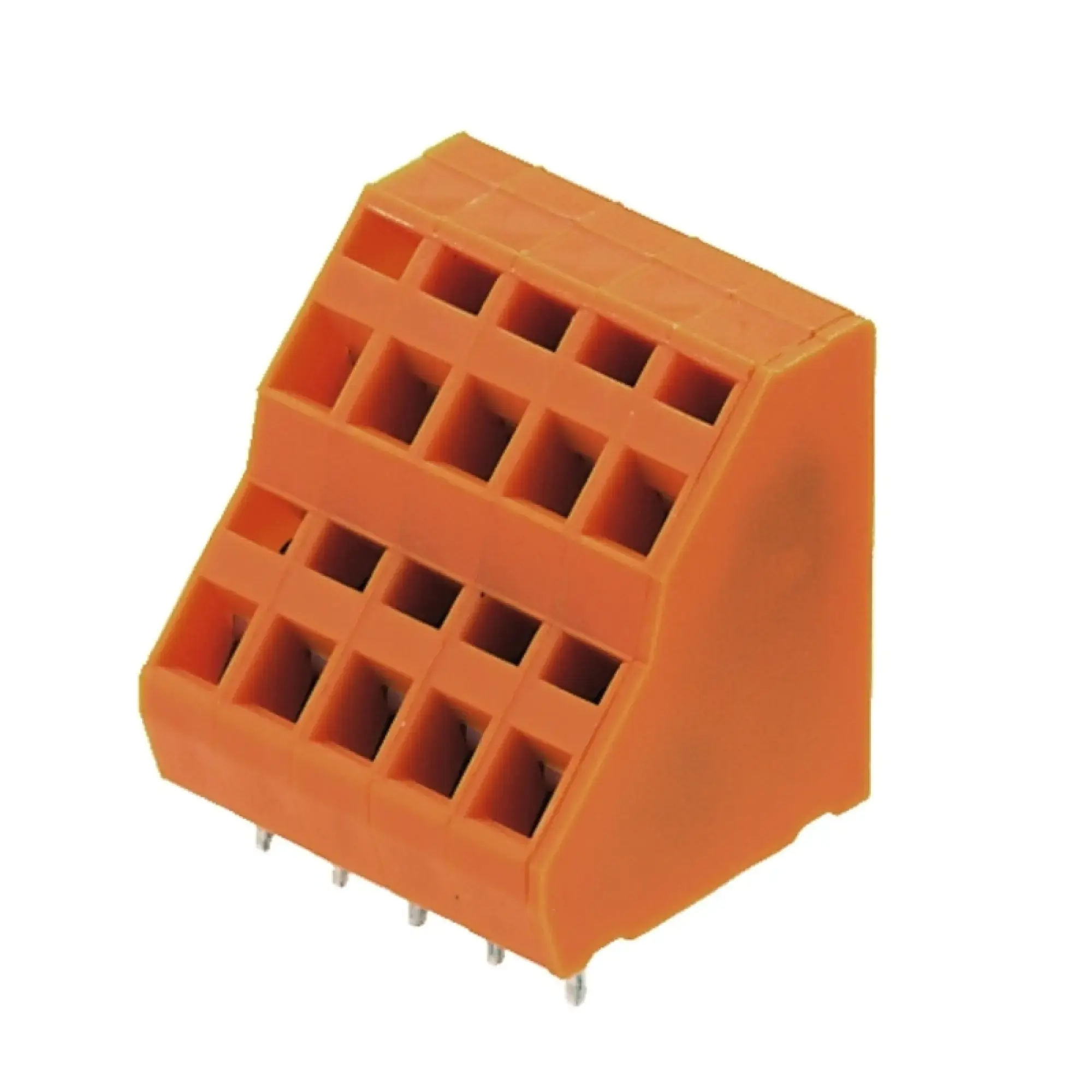 Weidmüller 1001360000 PCB terminal, 320 V, 15 A, Pitch in mm: 5.08, 2.5 mm², Number of poles: 40, Tension-clamp connection, THT solder connection, 135°, Box (img_001)