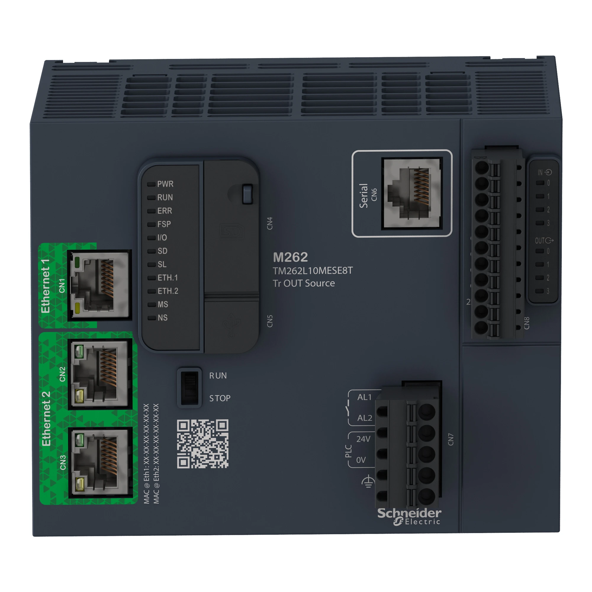 Schneider Electric TM262L10MESE8T PLC Control, Modicon M262, IIoT-enabled, 5 ns/instruction, 2x Ethernet, OPC UA, 8 fast I/O (img_004)