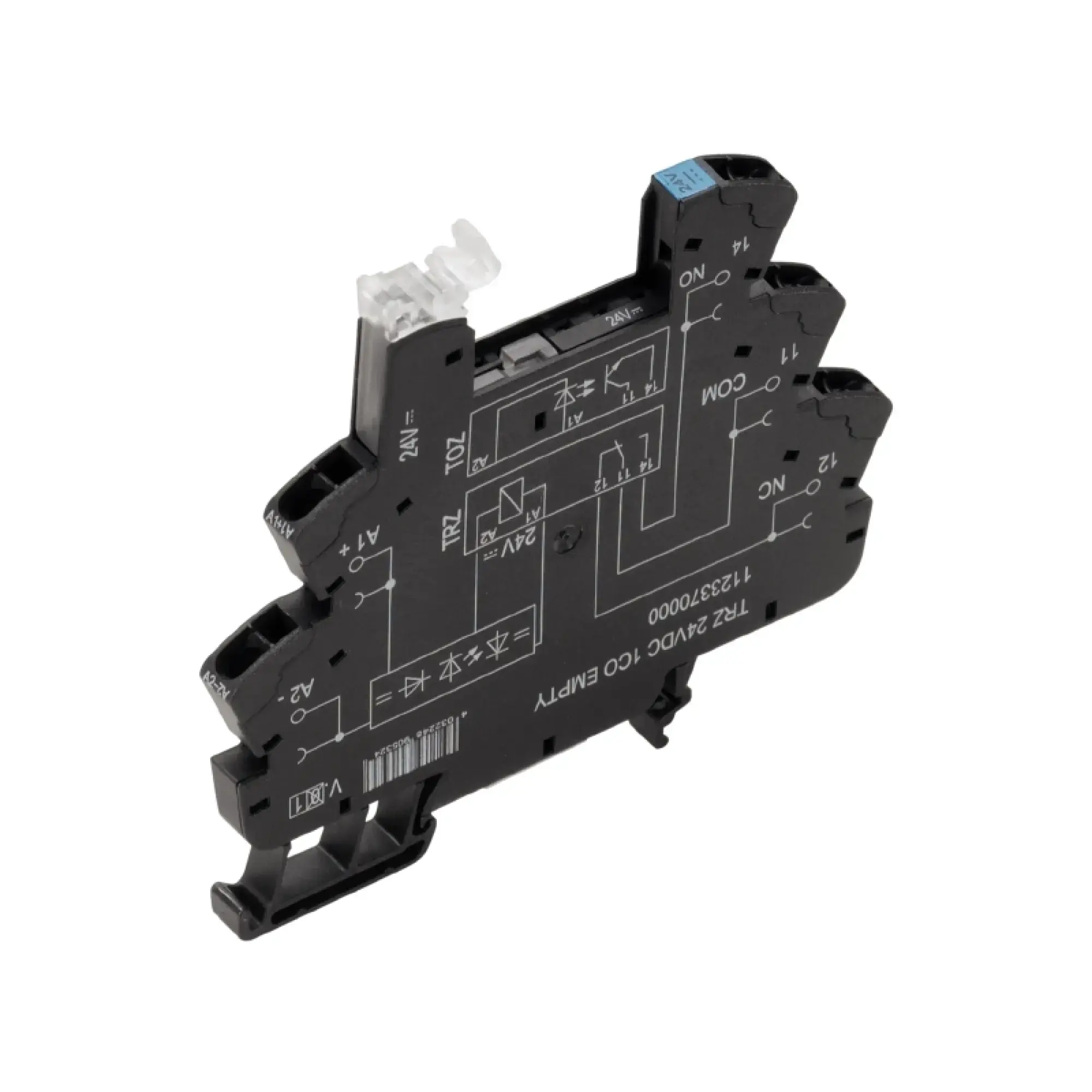 Weidmüller 1123340000 Relay socket, IP20, 5 V DC ±20 %, Free-wheeling diode, Reverse polarity protection, 1 CO contact , 10 A, Tension-clamp connection (img_001)