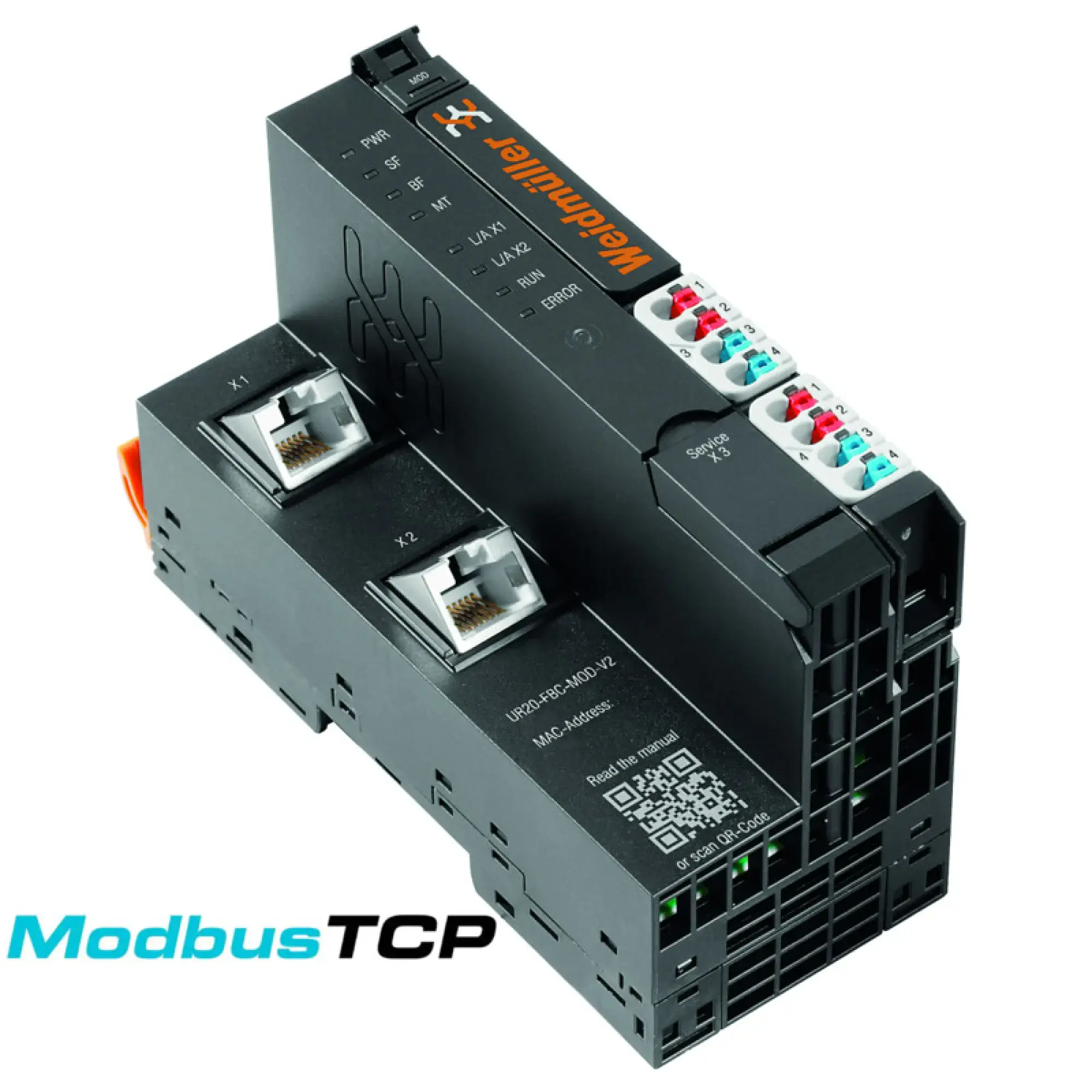 Weidmüller 2476450000 Fieldbus coupler (I/O), PUSH IN, Micro USB 2.0, 24 V DC +20 %/ -15 %, via the system bus, -20 °C ... +60 °C (img_001)