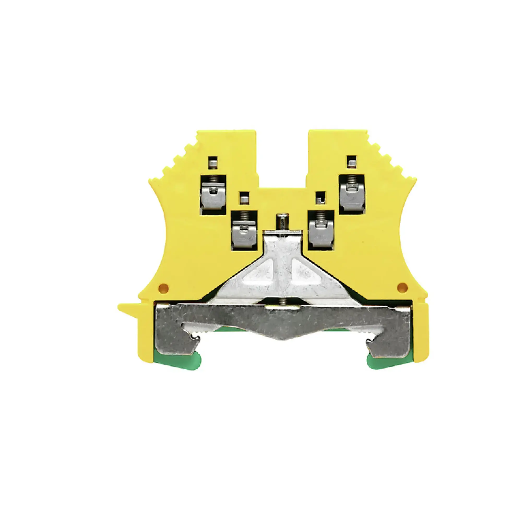 Weidmüller 1016500000 PE terminal, Screw connection, Green/yellow, 1.5 mm², 800 V, Number of connections: 4, Number of levels: 1, TS 35, V-0, Wemid (img_001)
