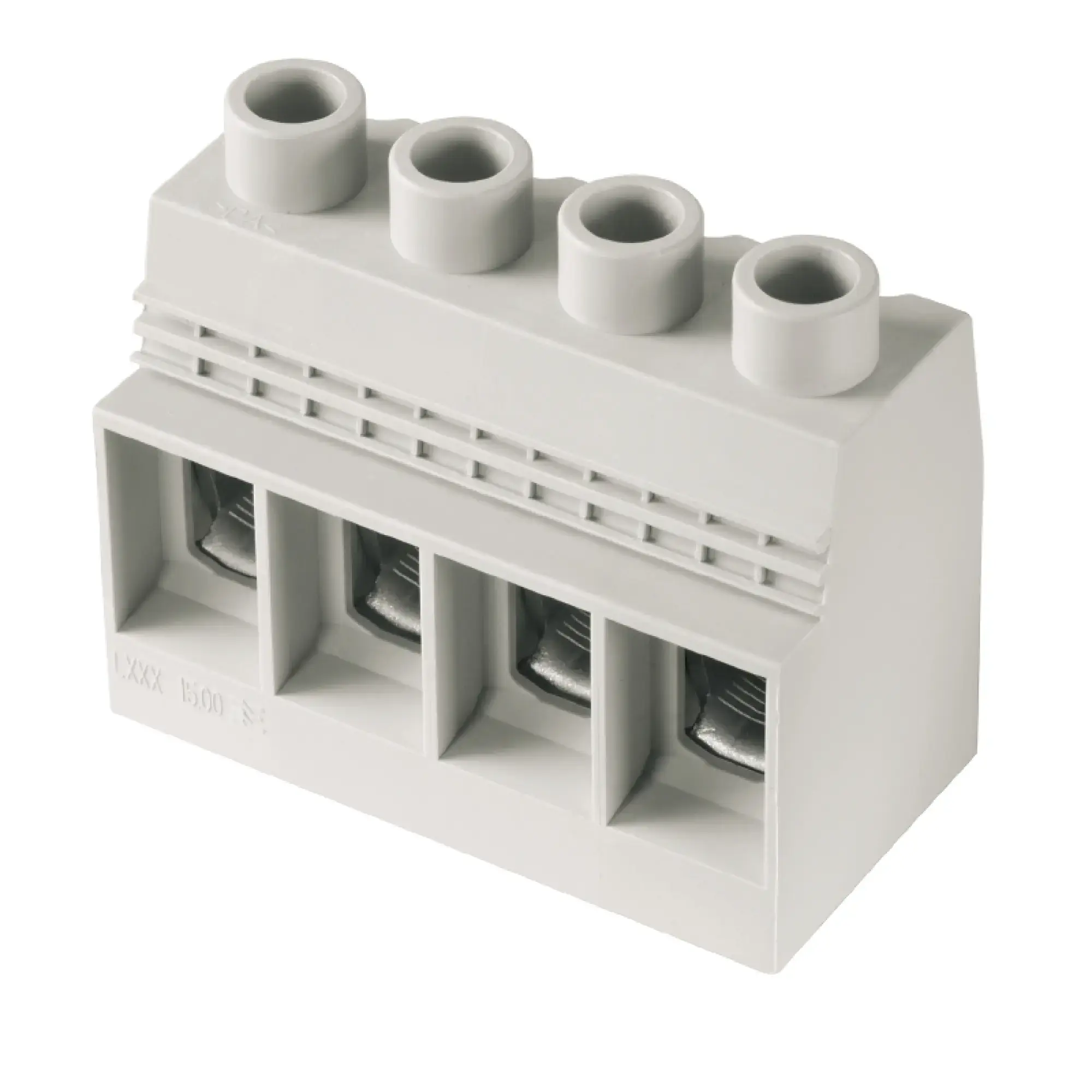 Weidmüller 1047230000 PCB terminal, 1000 V, 150 A, Pitch in mm: 15.00, 50 mm², Number of poles: 4, Clamping yoke connection, THT solder connection, 90°, Box (img_001)