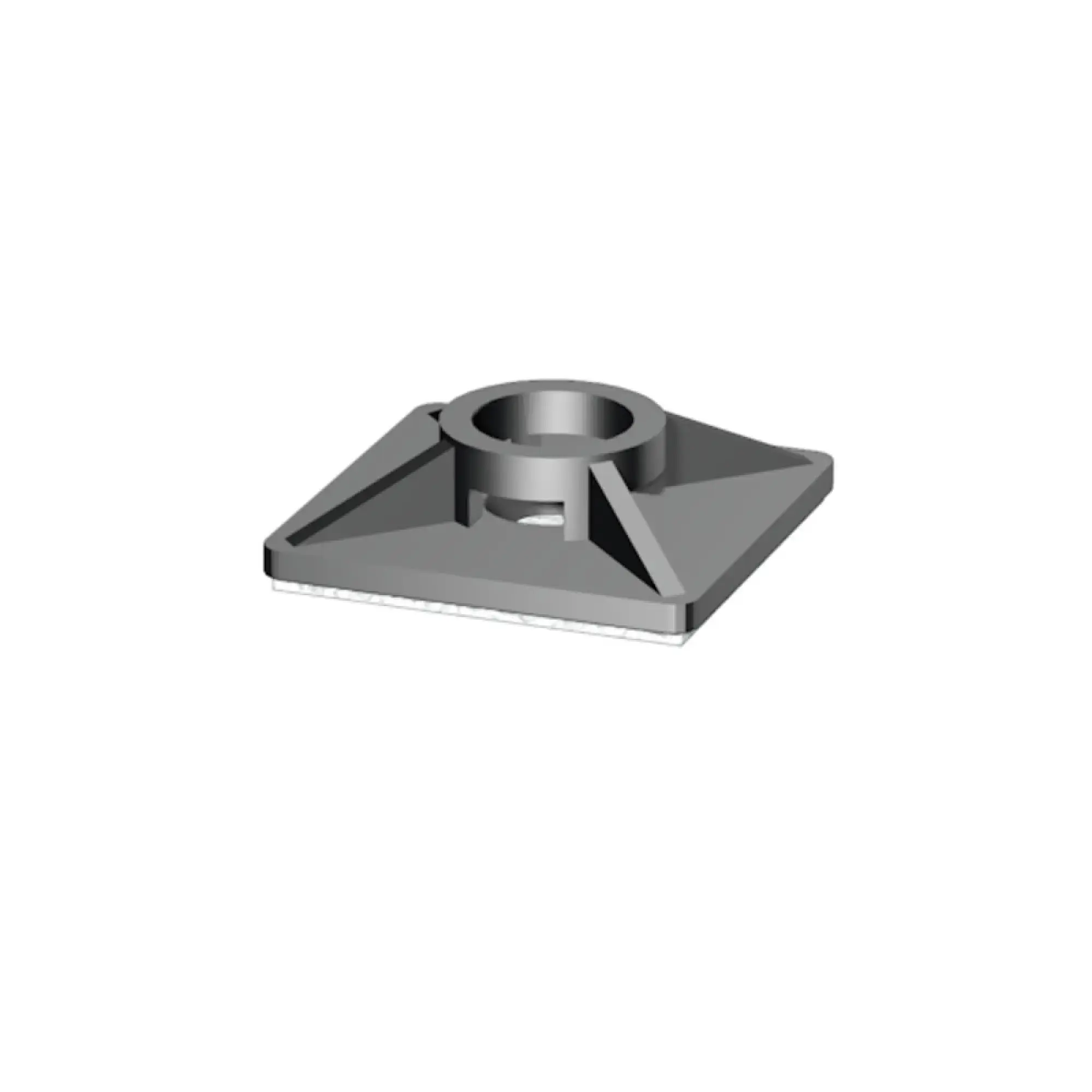 Weidmüller 1697960000 Cable tie holder, Self-adhesive, Max. cable tie width: 4.8 mm, black, 100 ST, Width: 27 mm, Height: 27 mm (img_001)
