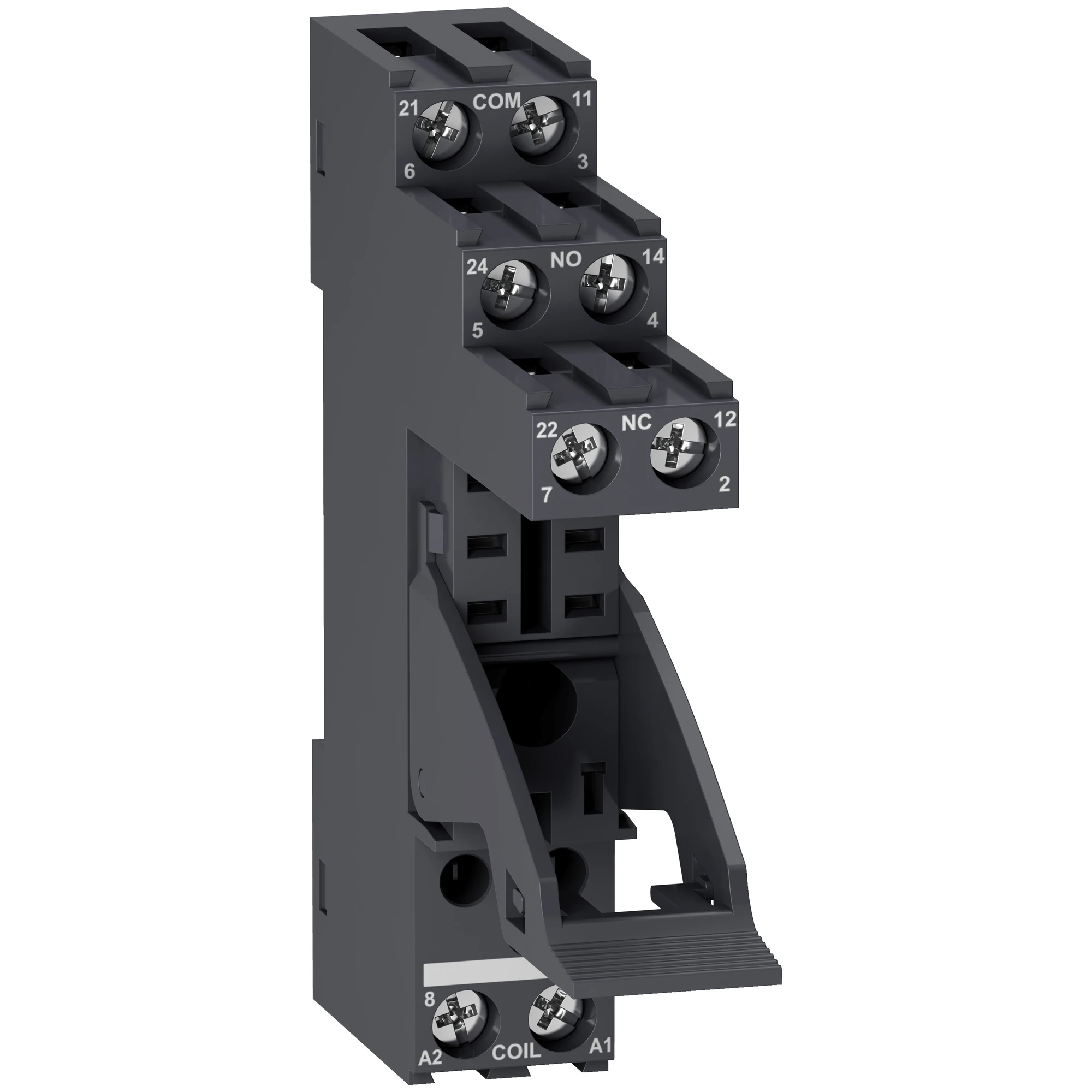 Schneider Electric RGZE1S48M Base for RXG2, separate contact arrangement, 5 A, 250 V, screw terminal, bracket (img_001)