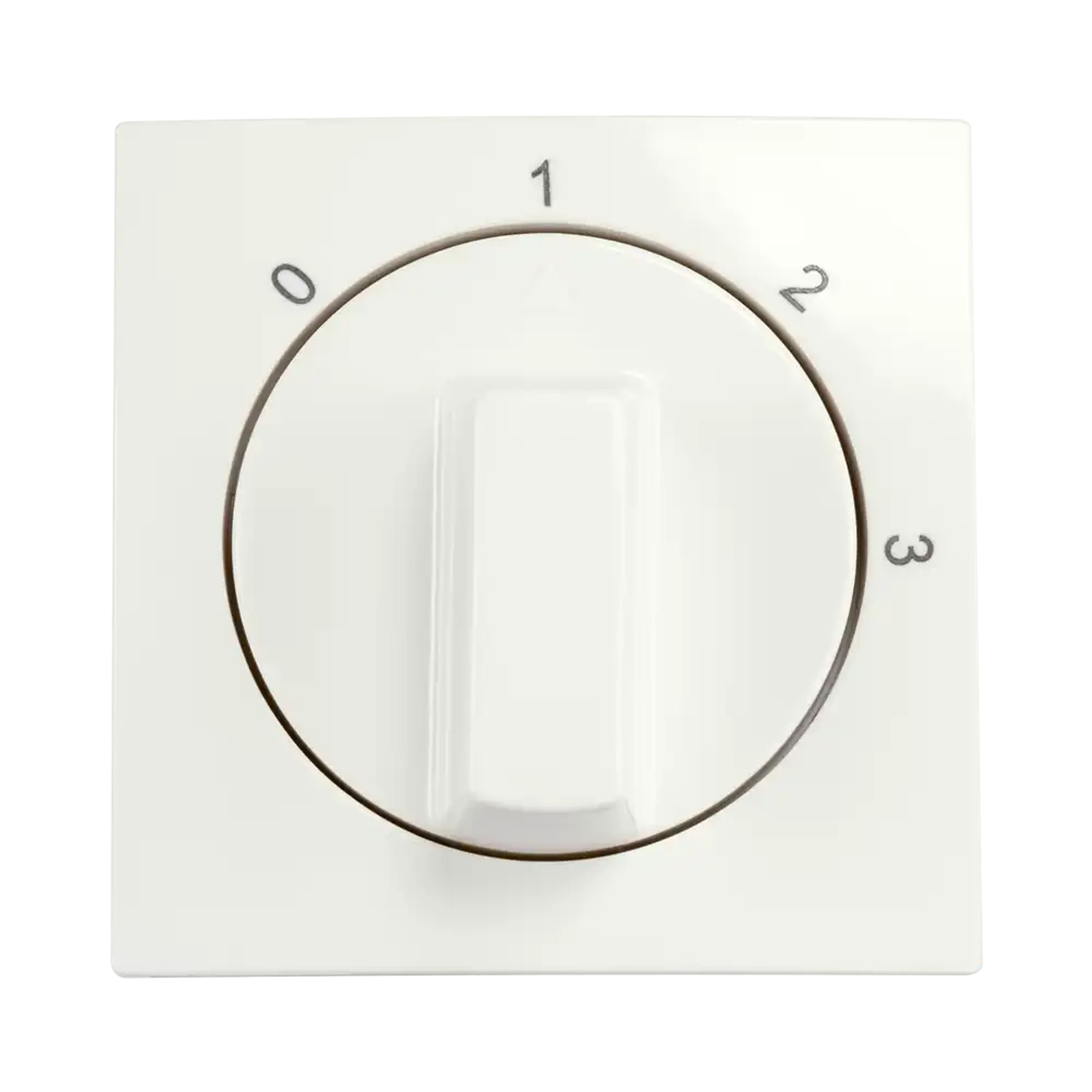 ION INDUSTRIES 11.302.114 Central plate with rotary knob for 3-position switch with Zero position E1 Alpine White (img_001)
