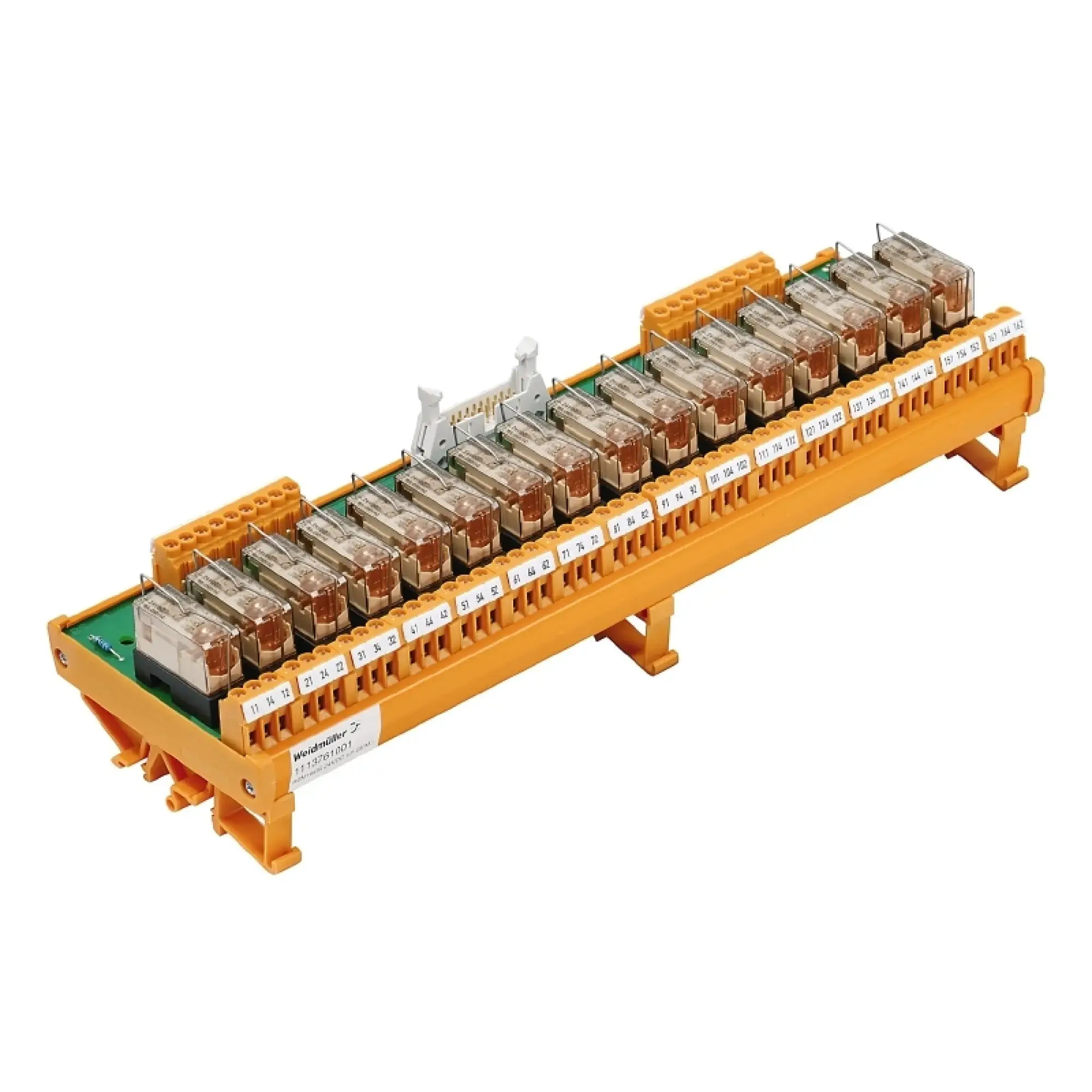 Weidmüller 1113761001 Relay module, 24 V DC, LED yellow, 16 CO contact (AgNi 90/10) , 250 V AC, 6 A, Screw connection (img_001)