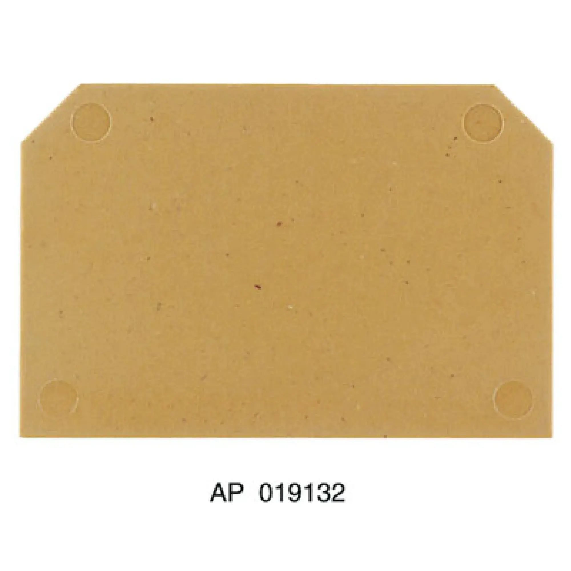 Weidmüller 0191320000 End plate (terminals), dark beige, yellow, Height: 54 mm, Width: 3 mm, V-0, KrG (img_001)