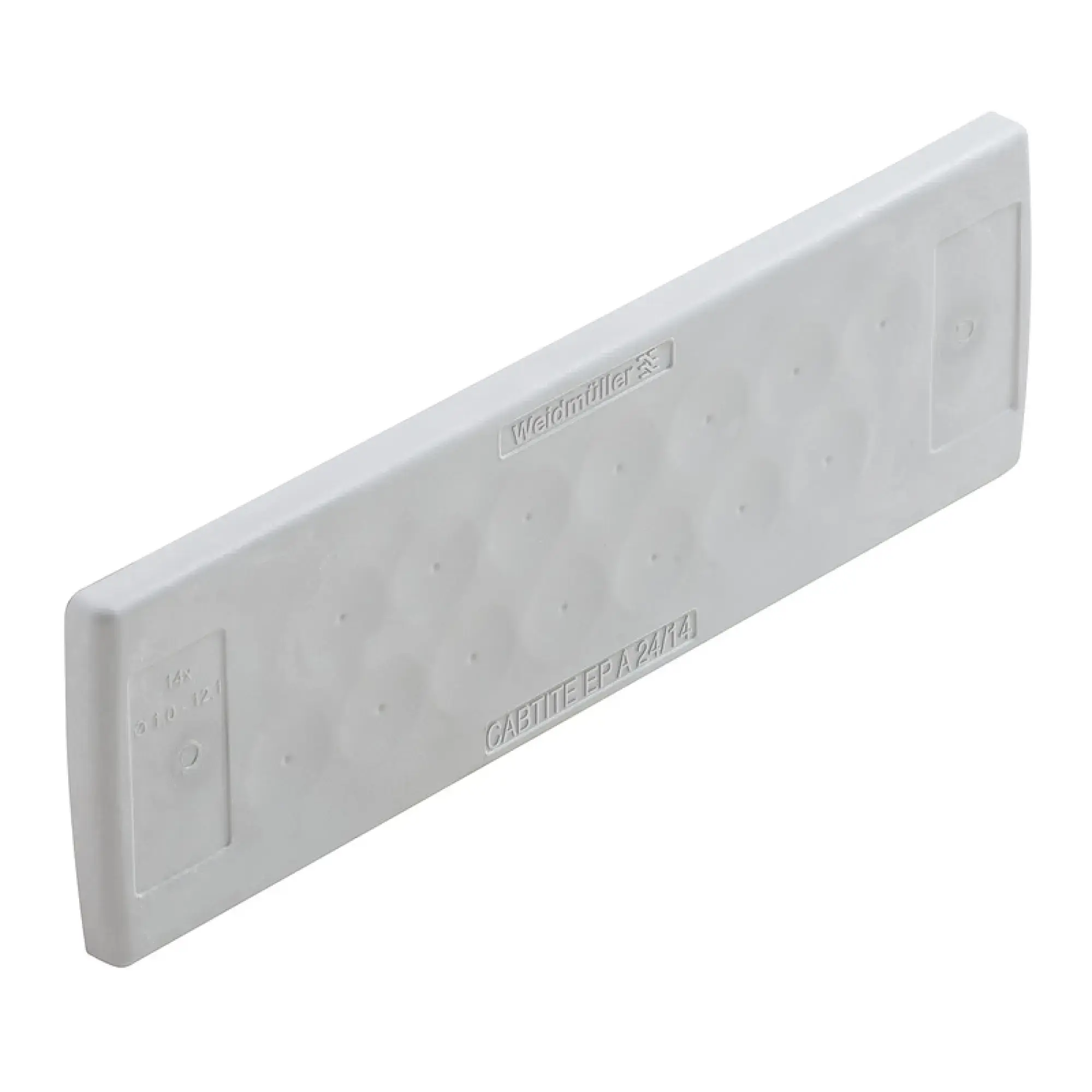 Weidmüller 2743550000 Cable feed-through plate (cable entry system), Cabtite (cable entry system), TPE, grey, 142 x 44 x 12 mm, Depth: 12 mm, -40 °C…90 °C, IP54 (img_001)