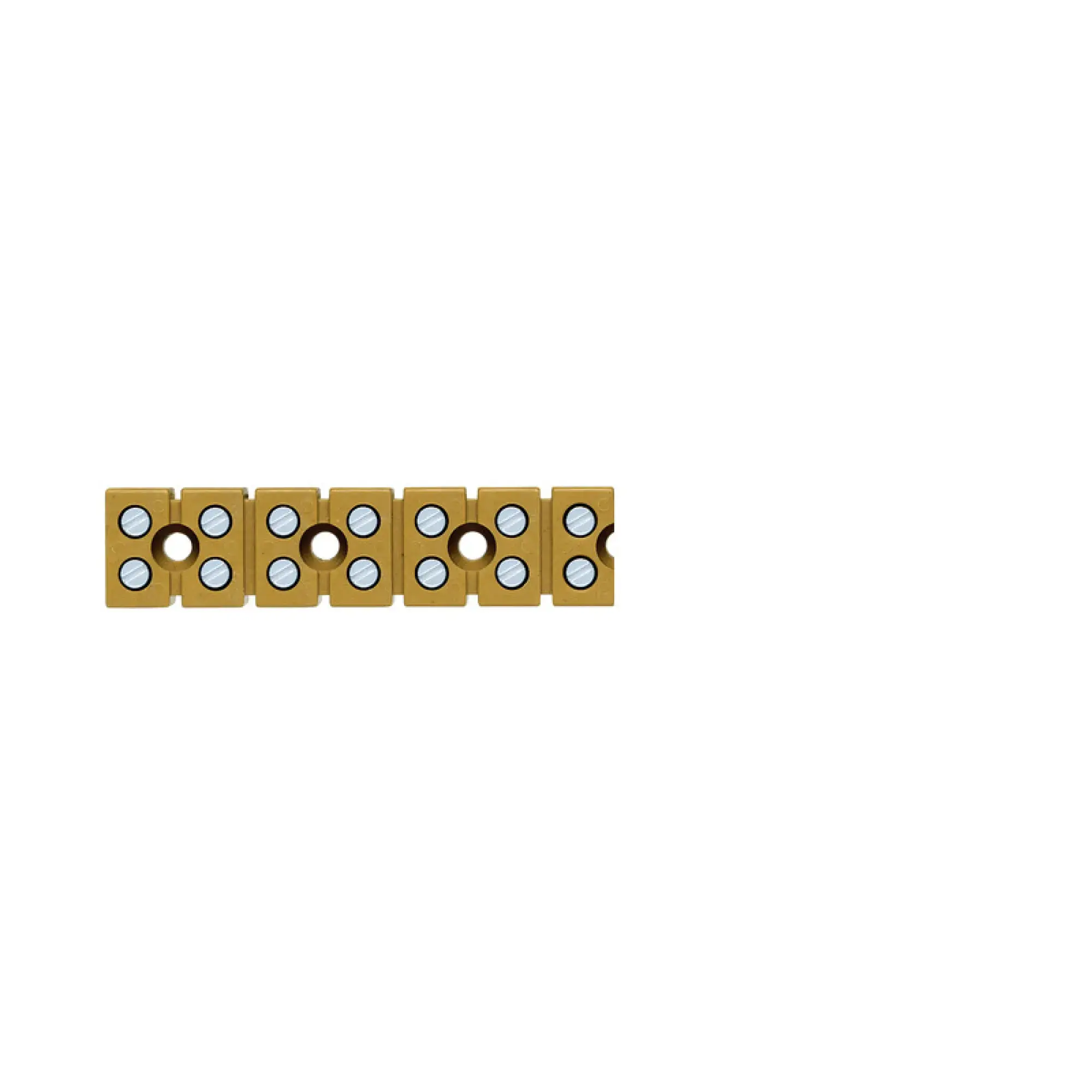 Weidmüller 0274320000 Single- and multi-pole terminal strip, Screw connection, medium yellow, 2.5 mm², 24 A, 400 V, Number of connections: 14, Number of levels: 1, 5VA, KrG (img_001)