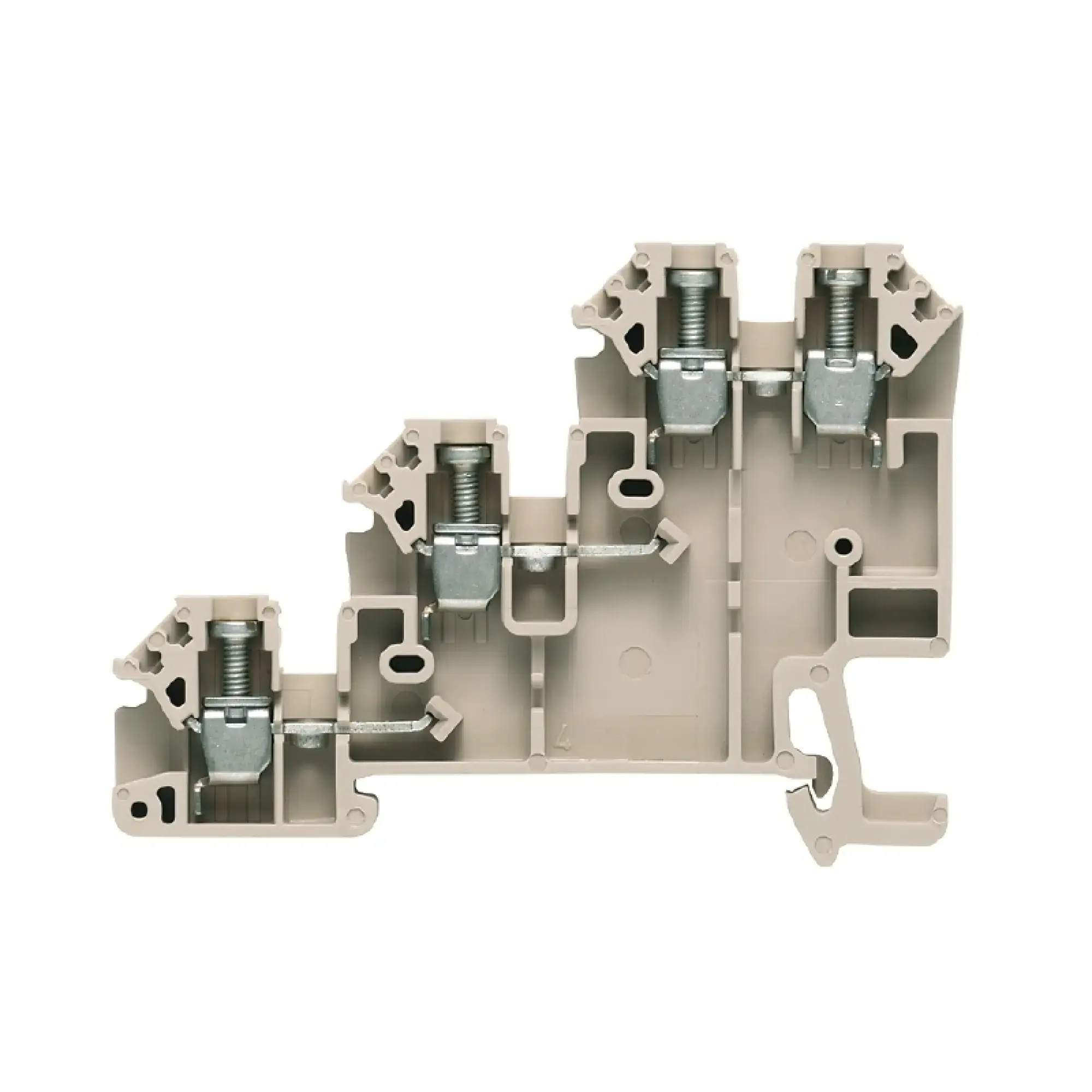 Weidmüller 1783820000 Initiator/actuator terminal, Screw connection, dark beige, 2.5 mm², 24 A, 250 V, Number of connections: 4, Number of levels: 3, TS 35, V-0, Wemid (img_001)