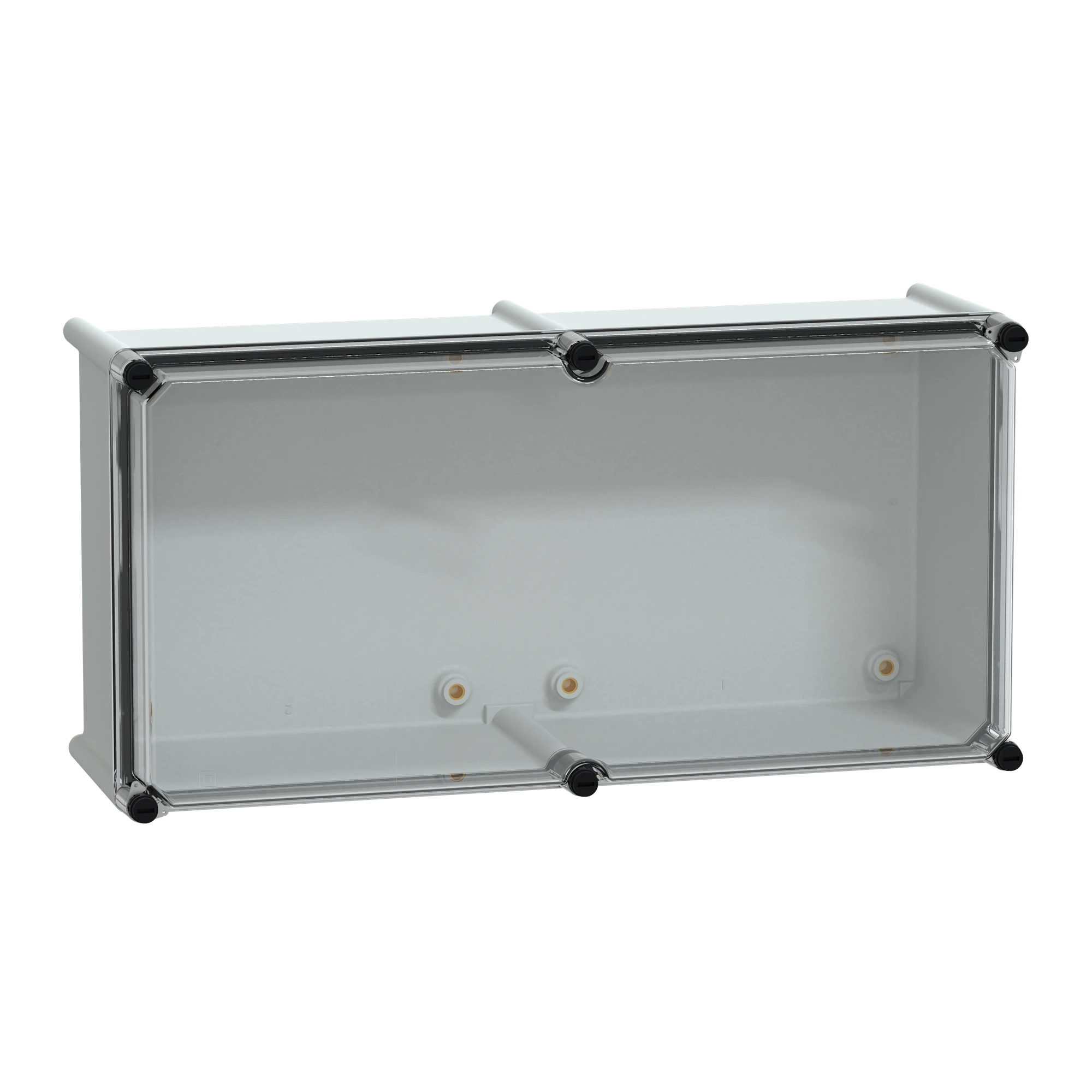 Schneider Electric NSYPLS2754G Polyester Enclosure PLS Wall Mounting 270x540x180mm IP66, Transparent PC Cover (img_001)
