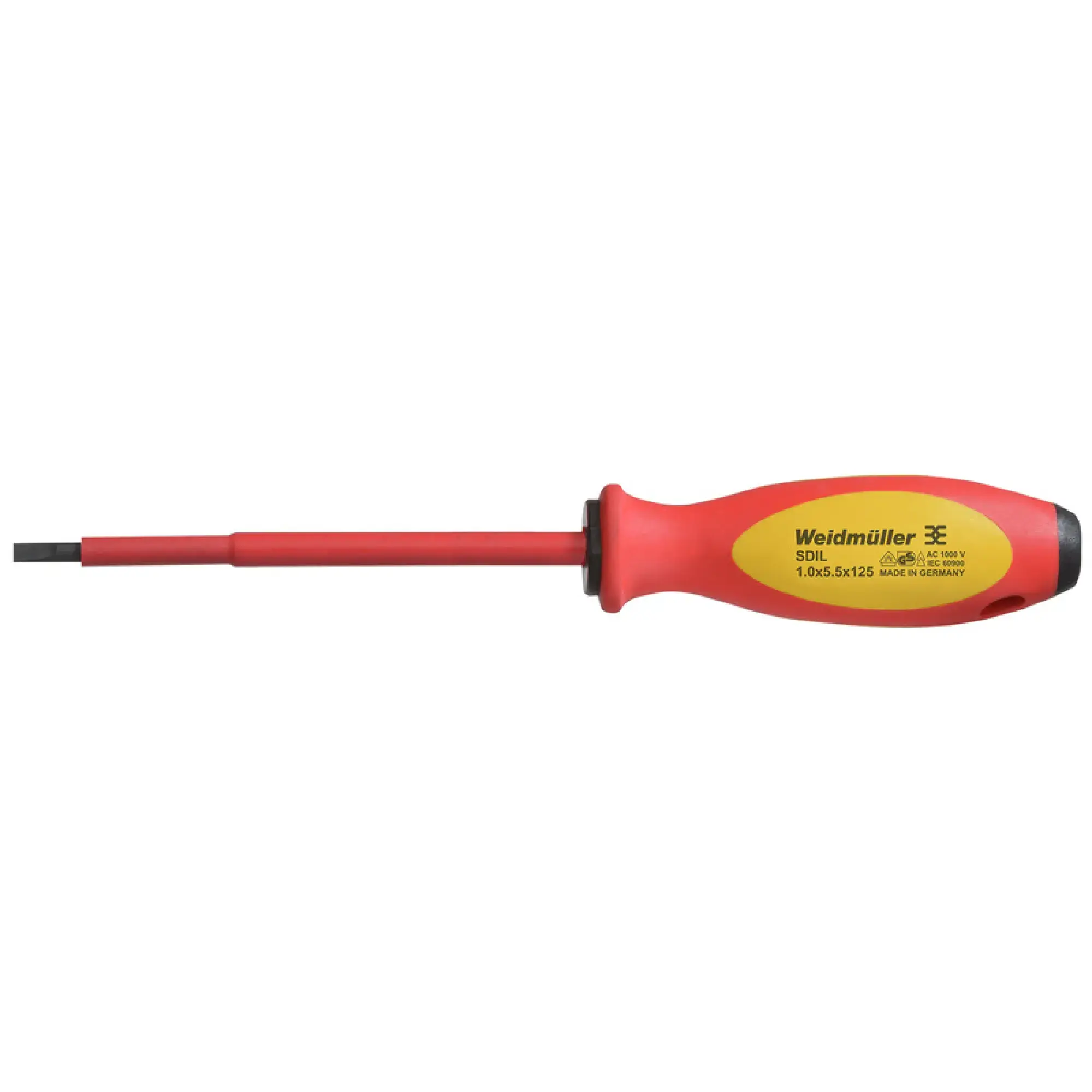 Weidmüller 2749160000 Slotted screwdriver, Blade thickness (A): 1 mm, Blade width (B): 5.5 mm, Blade length: 125 mm, Form: Slotted (img_001)