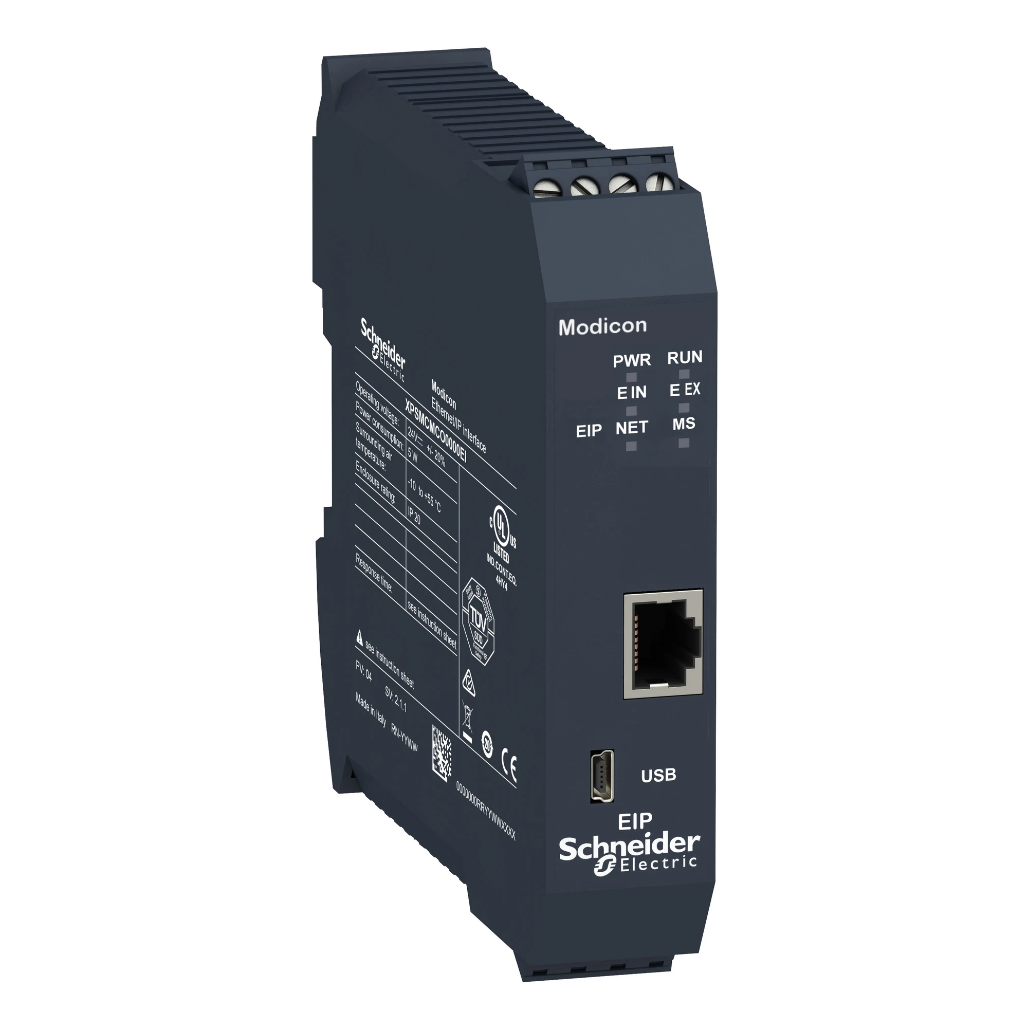 Schneider Electric XPSMCMCO0000EI Fieldbus Module Ethernet IP, 1x RJ45, Modicon Safety Controller XPSMCM, Screw Terminals (img_001)