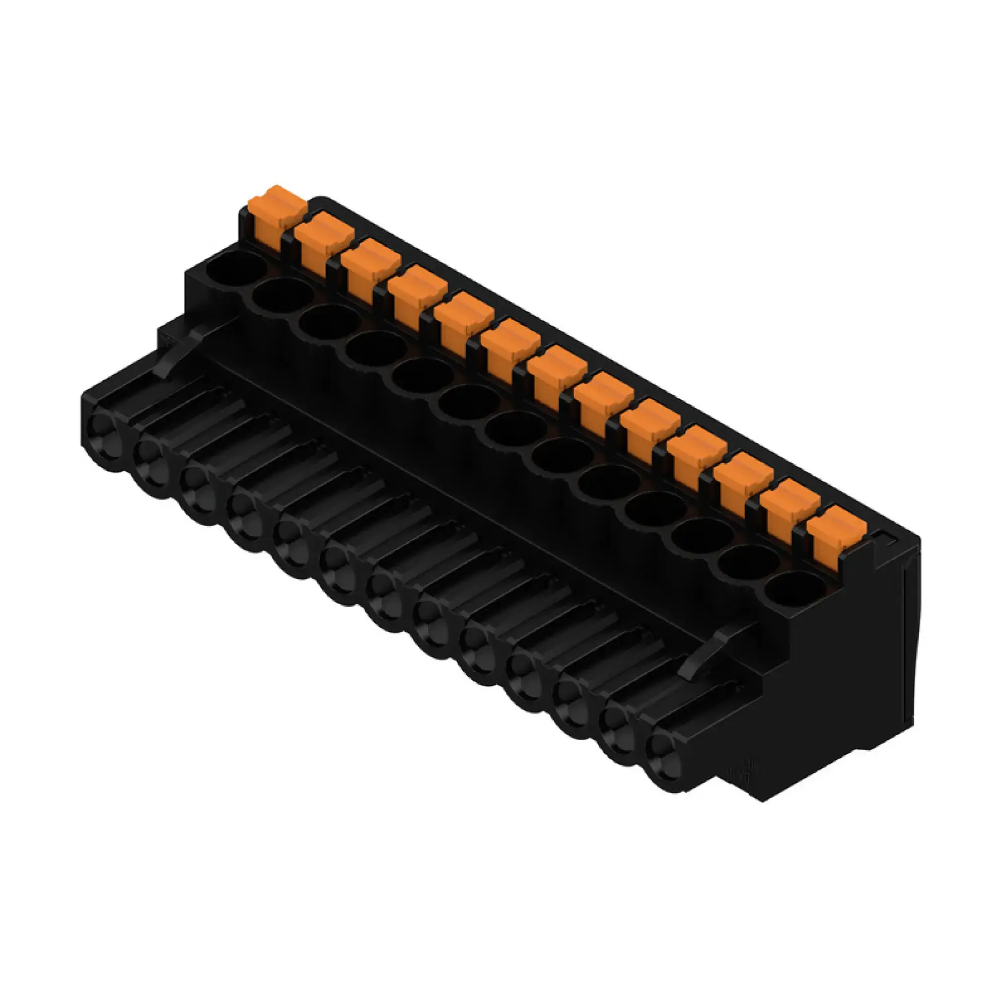 Weidmüller 1000140001 PCB connector (wire connection), 320 V, 24 A, Pitch in mm: 5.08, 3.31 mm², Number of poles: 13, PUSH IN with actuator, Box (img_001)