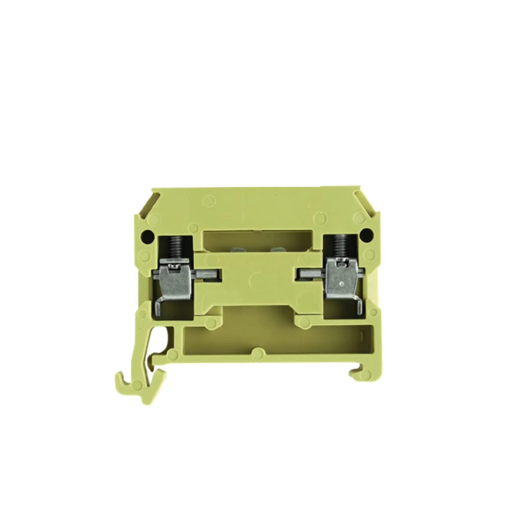 Weidmüller 0299960000 Test-disconnect terminal, Screw connection, beige / yellow, 4 mm², 10 A, 250 V, Number of connections: 2, Number of levels: 1 (img_001)