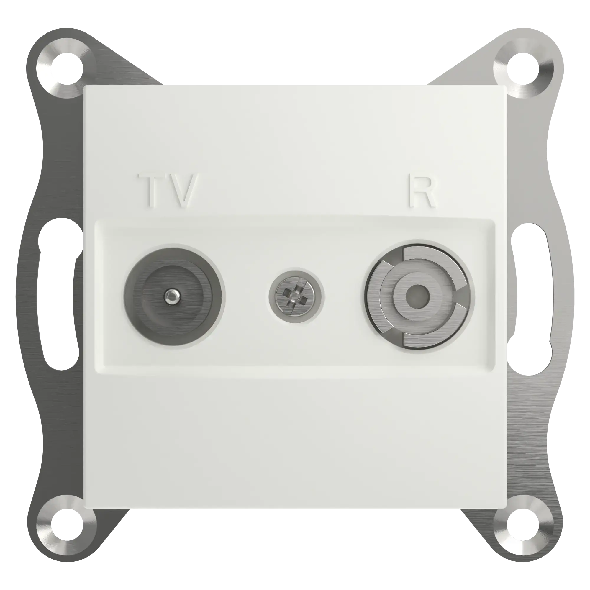 Schneider Electric EPH3300721D TV-R Terminal Socket 1dB IEC+Jack flush-mounted, white, Asfora (img_001)
