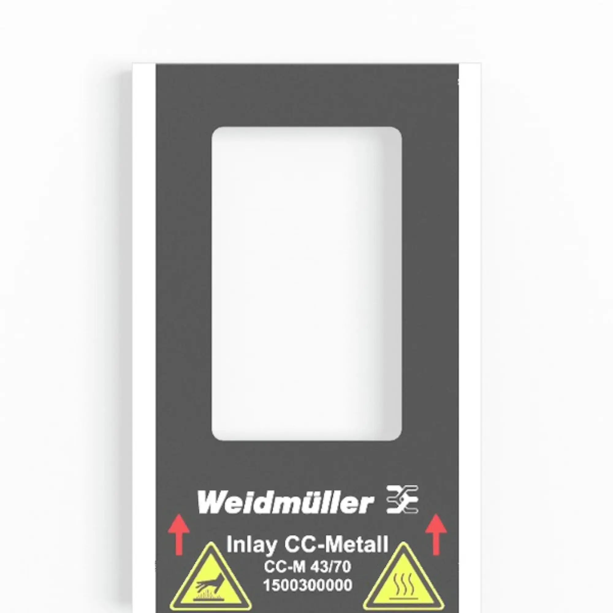 Weidmüller 1500300000 Inlay (device marking), Marker type: CC-M 43/70, Version: Holder for 1 sign (img_001)