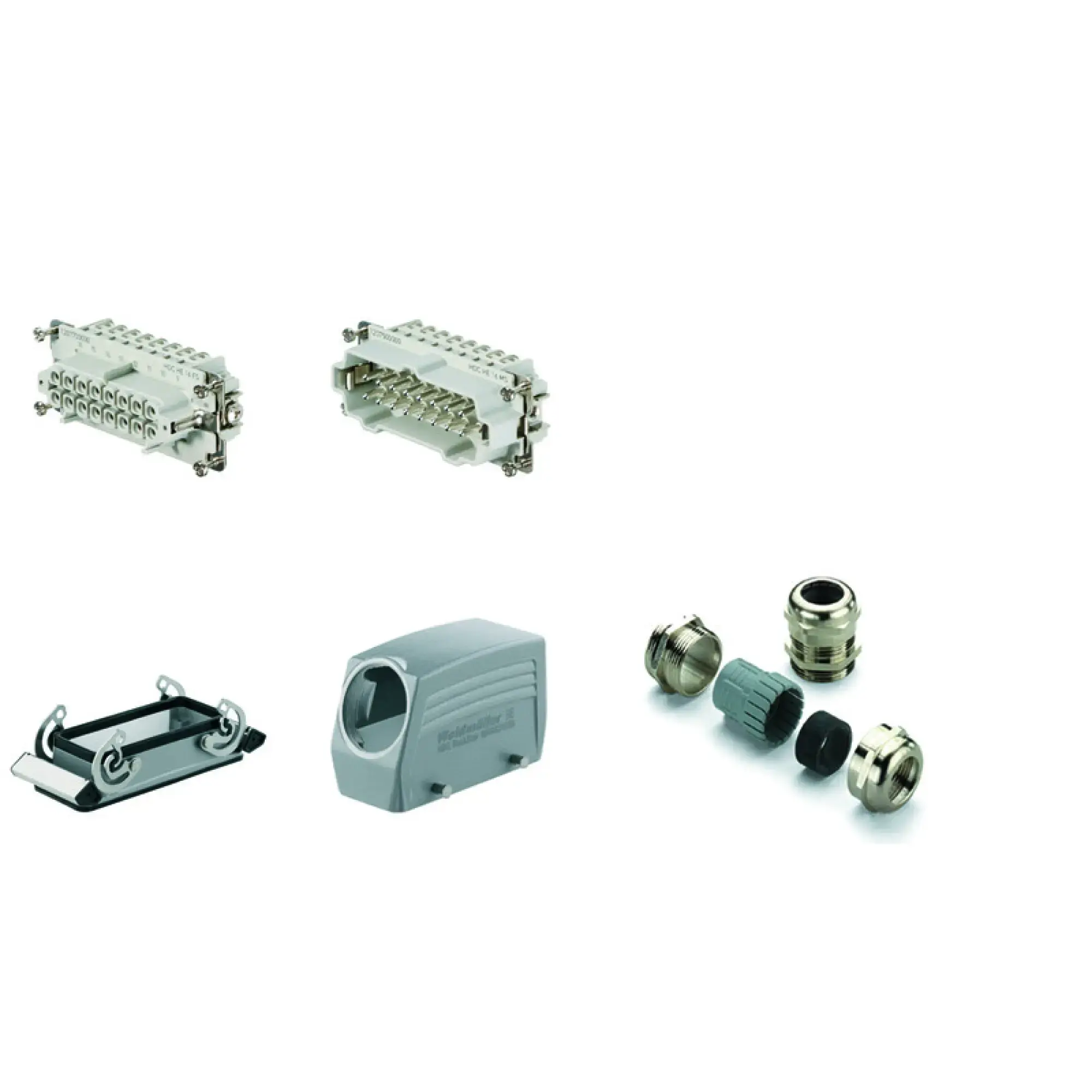 Weidmüller 1712520000 Rectangular plug-in connector (Set), 16 A, Number of poles: 16, Screw connection, Series: HE (img_001)