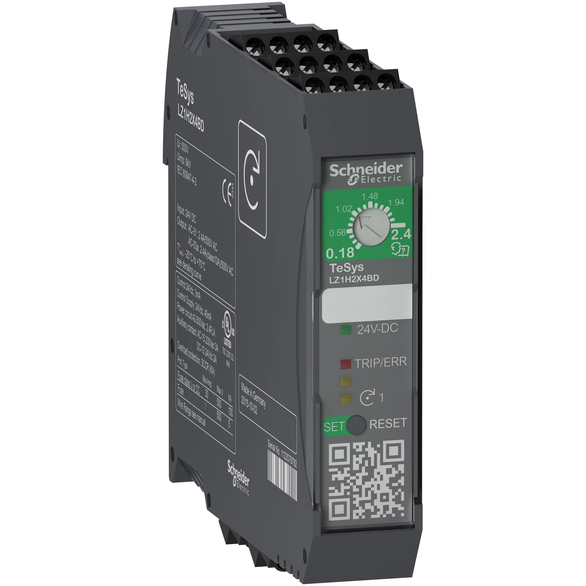 Schneider Electric LZ1H2X4BD Motor output TeSys H 0.75kW-400V operation 24VDC (img_001)