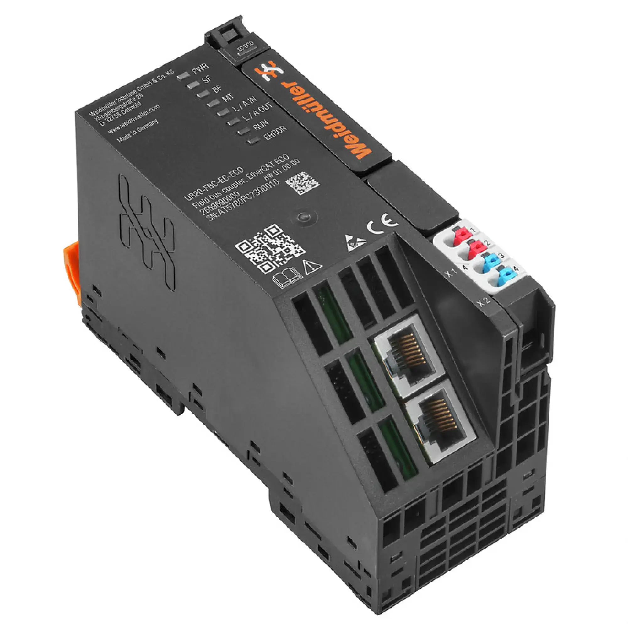 Weidmüller 2659690000 Fieldbus coupler (I/O), PUSH IN, 24 V DC +20 %/ -15 %, via the system bus, 0 °C ... +50 °C (img_001)