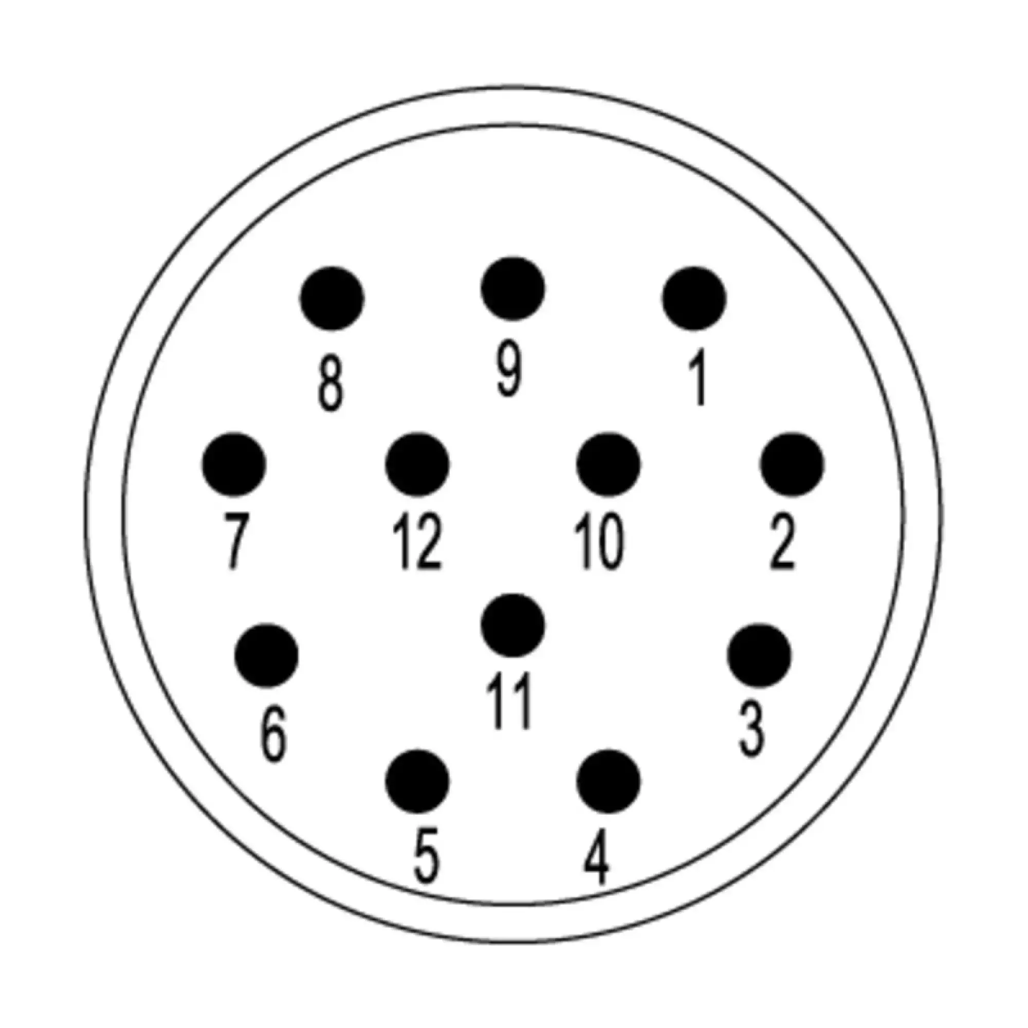 Weidmüller 1170070000 contact insert (circular connector), Plug-in connector, Pin, 12-pole, Crimp connection, M23, Number of poles: 12, Coding: none (img_001)