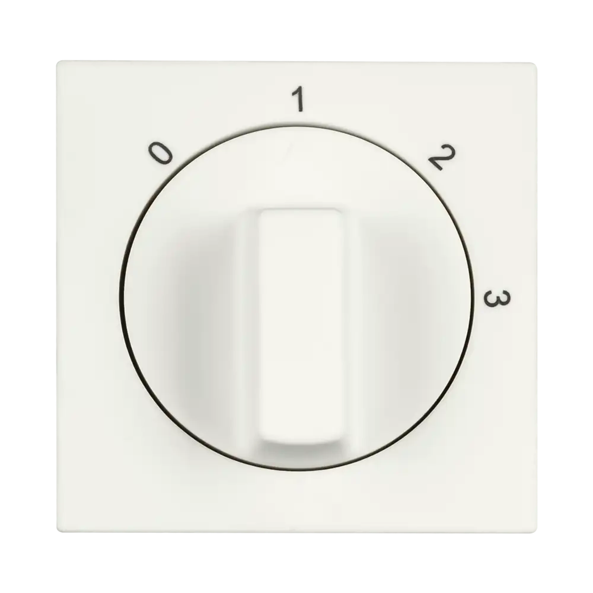 ION INDUSTRIES 11.300.115 Central plate with rotary knob for 3-position switch with Zero position V1/J1 Matt Alpine White (img_001)