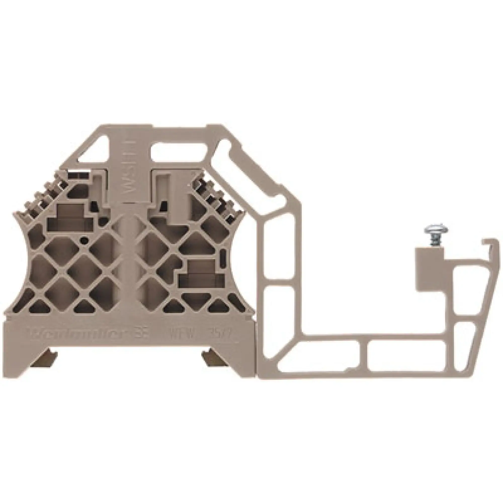 Weidmüller 1068700000 Busbar support, dark beige, 100 °C, Width: 8 mm, HB, PA 66 GF 30, when screwed in (img_001)