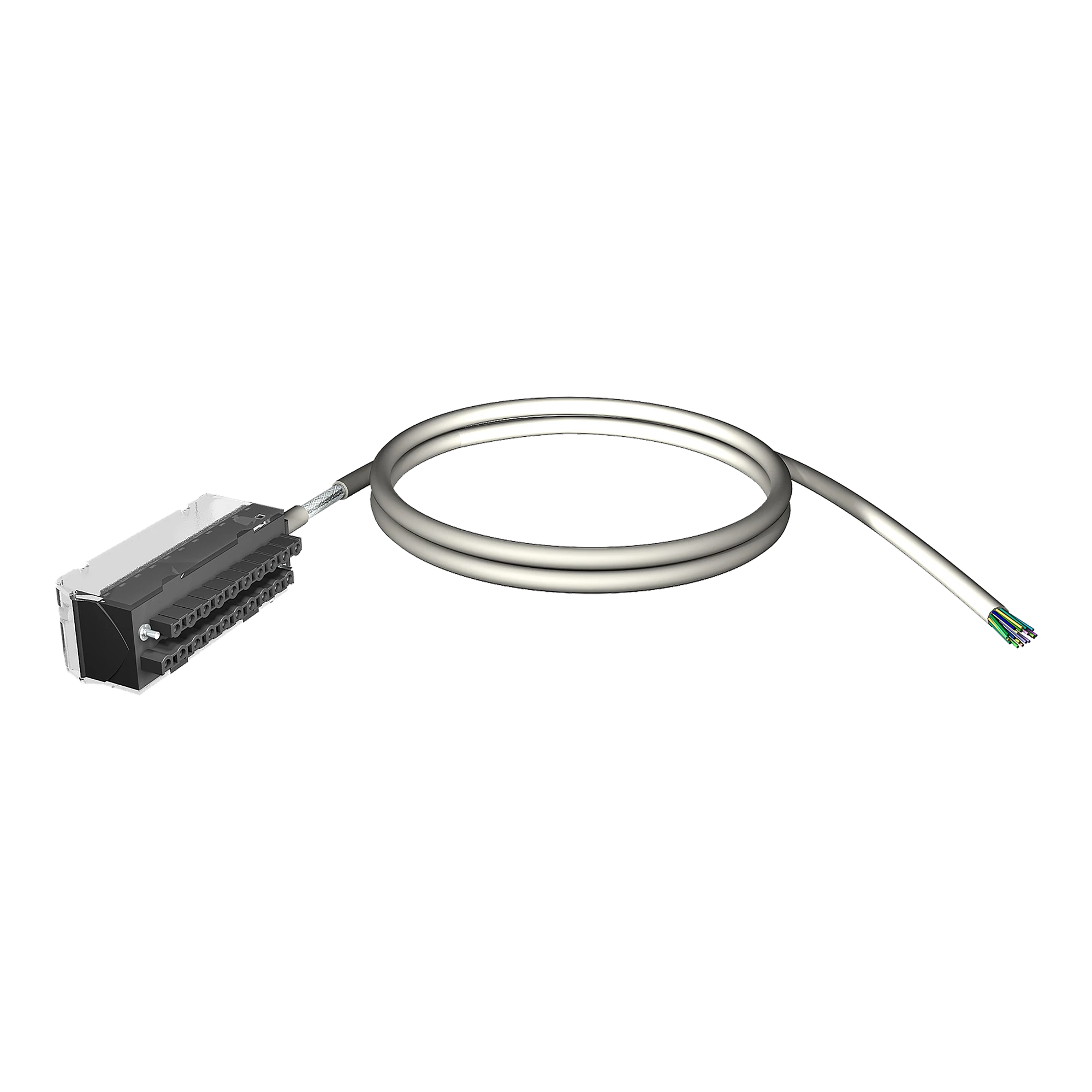 Schneider Electric BMXFTW1001 Cable Set, 20-way Terminal, 1 End Loose Cable- for M340 I/O, 10m (img_001)