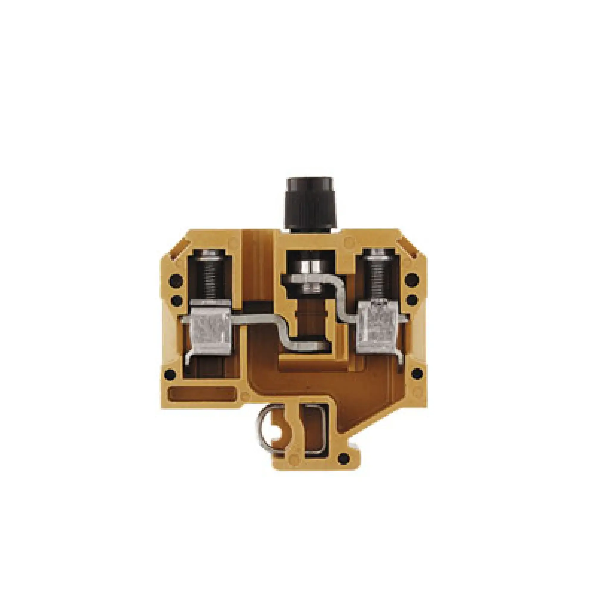 Weidmüller 0191120000 Fuse terminal, Screw connection, medium yellow, 10 mm², 10 A, 500 V, Number of connections: 2, Number of levels: 1, TS 32 (img_001)