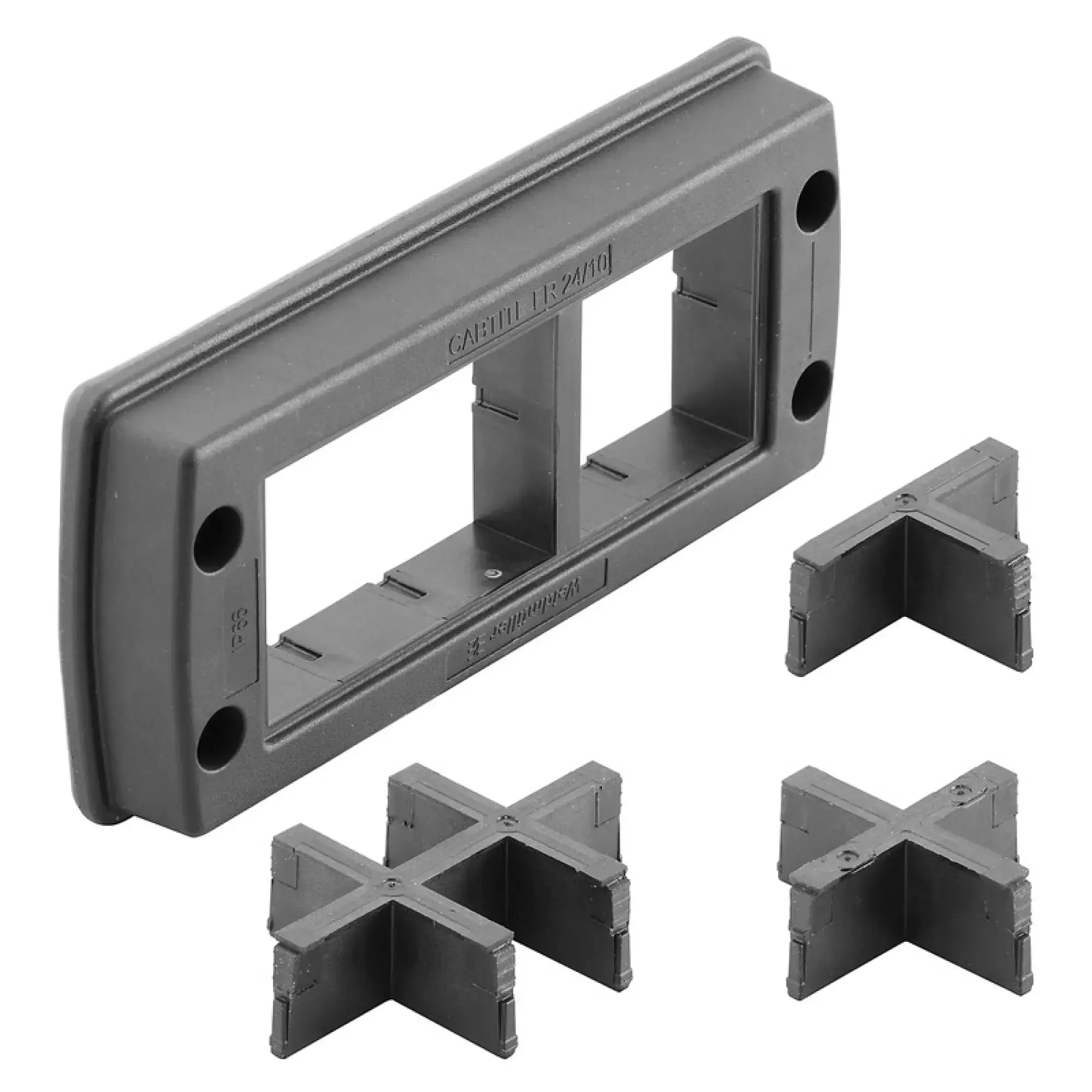 Weidmüller 2583720000 Sealing frame (Cable entries system), Cabtite (cable entry system), Polyamide, glass fibre-reinforced, Deep black, 153 x 70 x 19.6 mm, -40 °C…120 °C, (img_001)