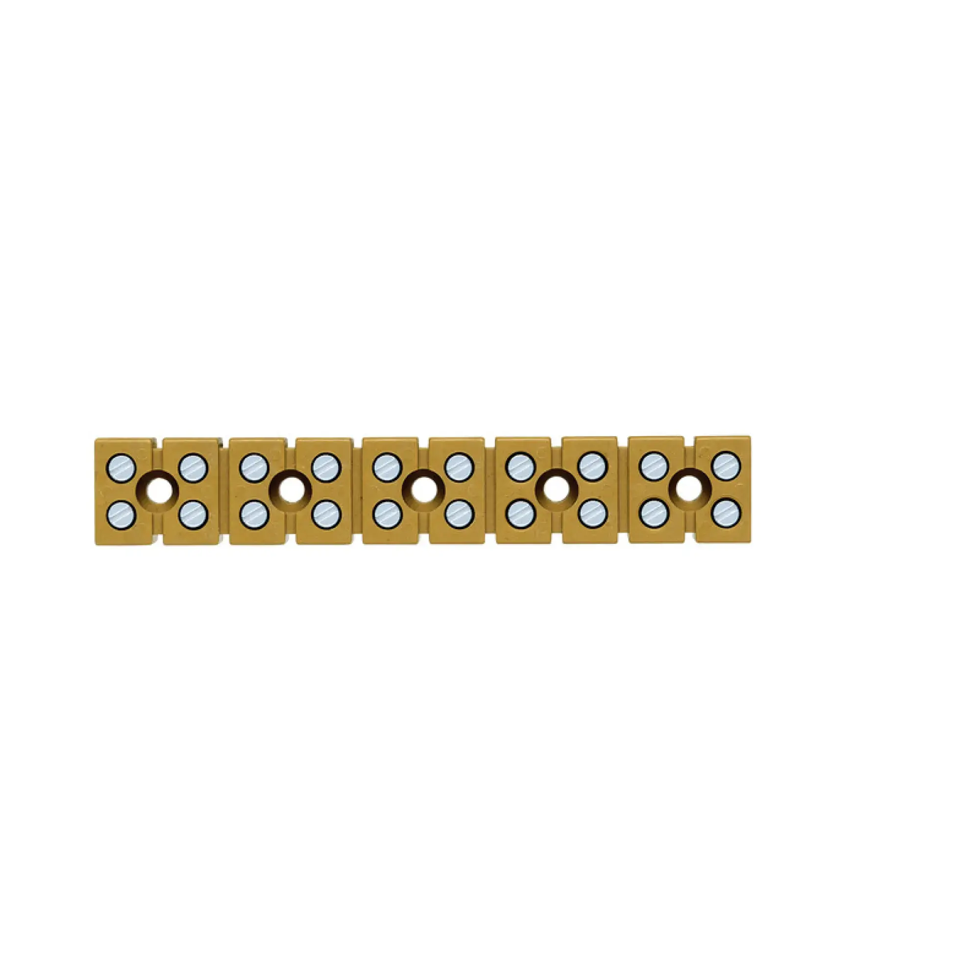 Weidmüller 0274620000 Single- and multi-pole terminal strip, Screw connection, medium yellow, 2.5 mm², 24 A, 400 V, Number of connections: 20, Number of levels: 1, 5VA, KrG (img_001)