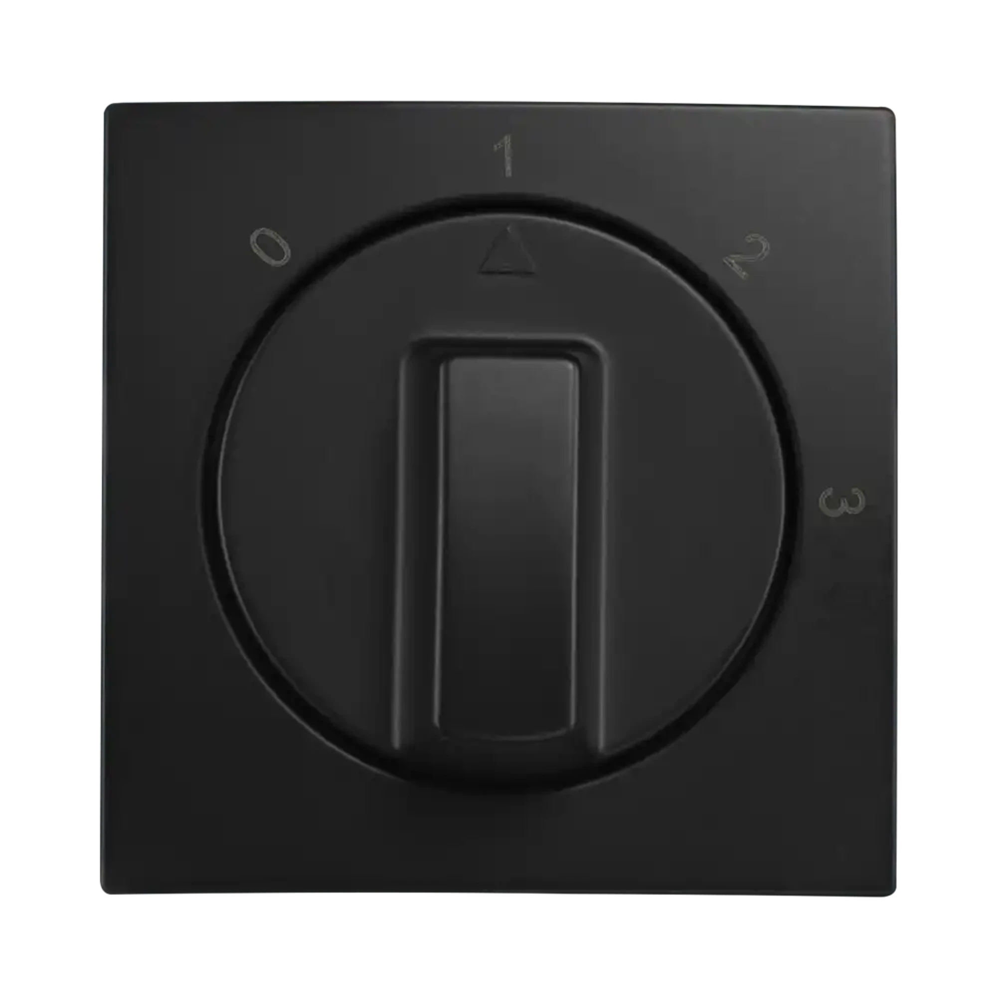 ION INDUSTRIES 11.302.116 Central plate with rotary knob for 3-position switch with Zero position E1 Matt Black (img_001)