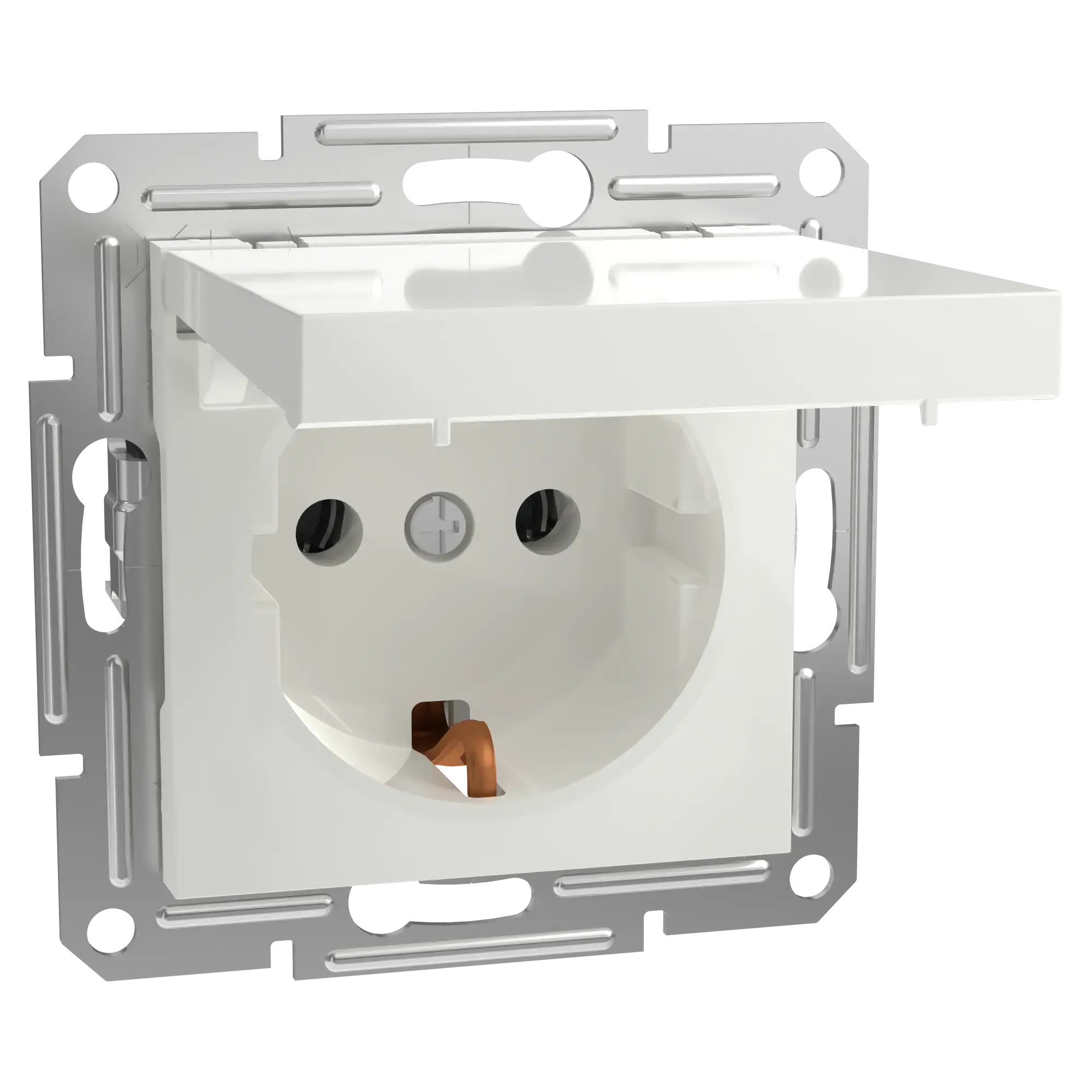 Schneider Electric EPH3170121D Socket Outlet 16A with Hinged Cover flush-mounted, white, Asfora (img_002)