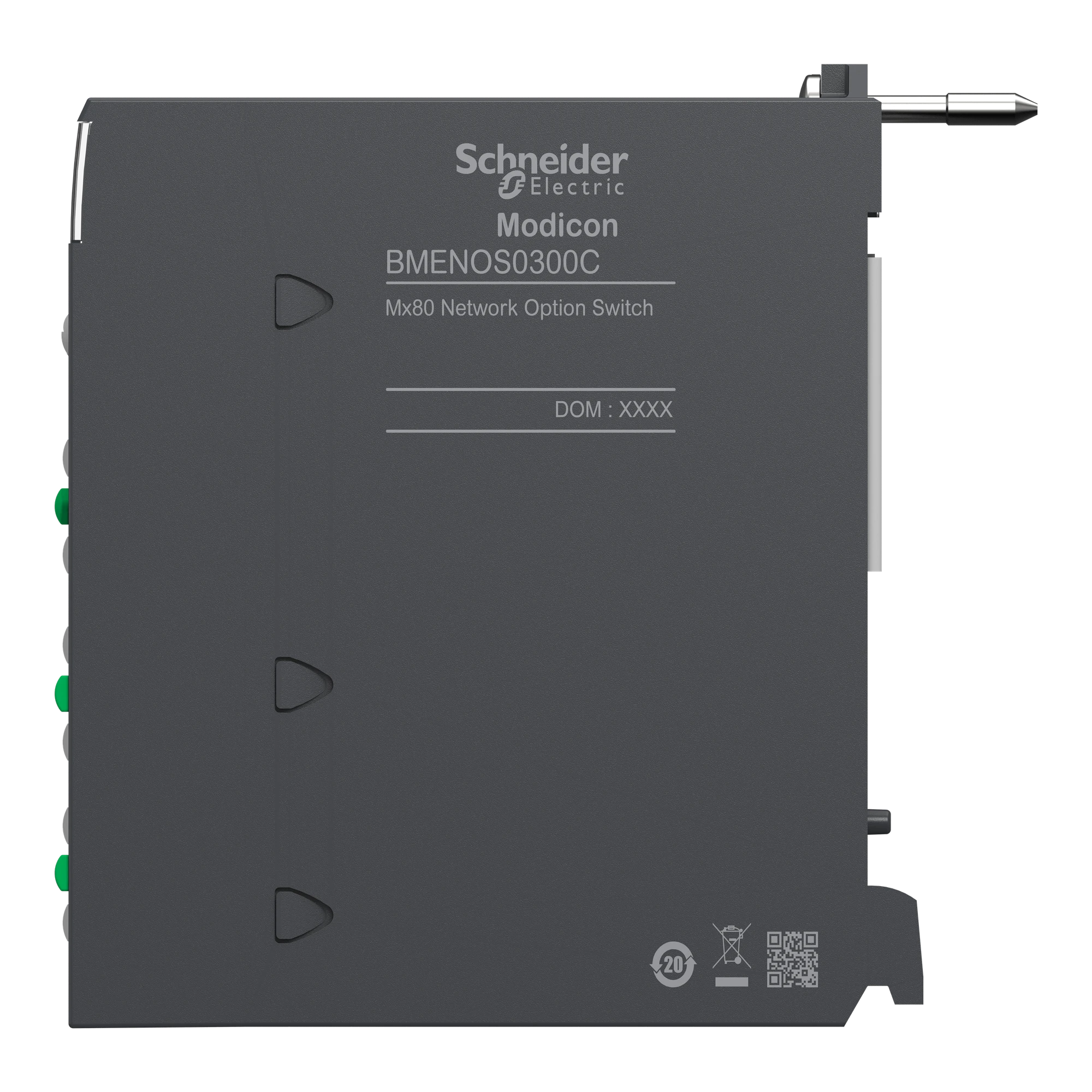 Schneider Electric BMENOS0300C Modicon M580 and X80 Ethernet Switch, for Ethernet module carrier, conformal coating (img_007)