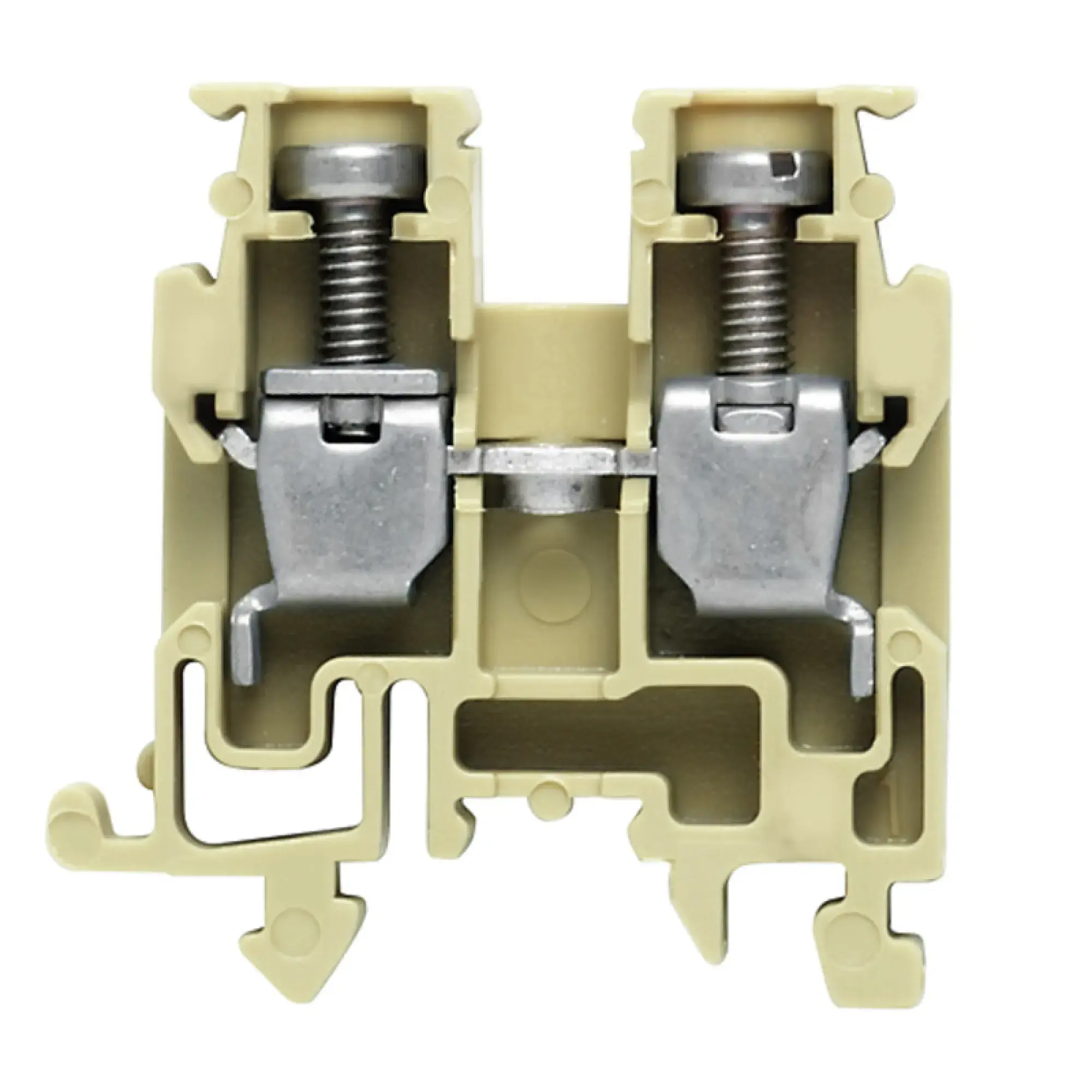 Weidmüller 0175960000 Feed-through terminal block, Screw connection, beige / yellow, 2.5 mm², 24 A, 250 V, Number of connections: 2 (img_001)