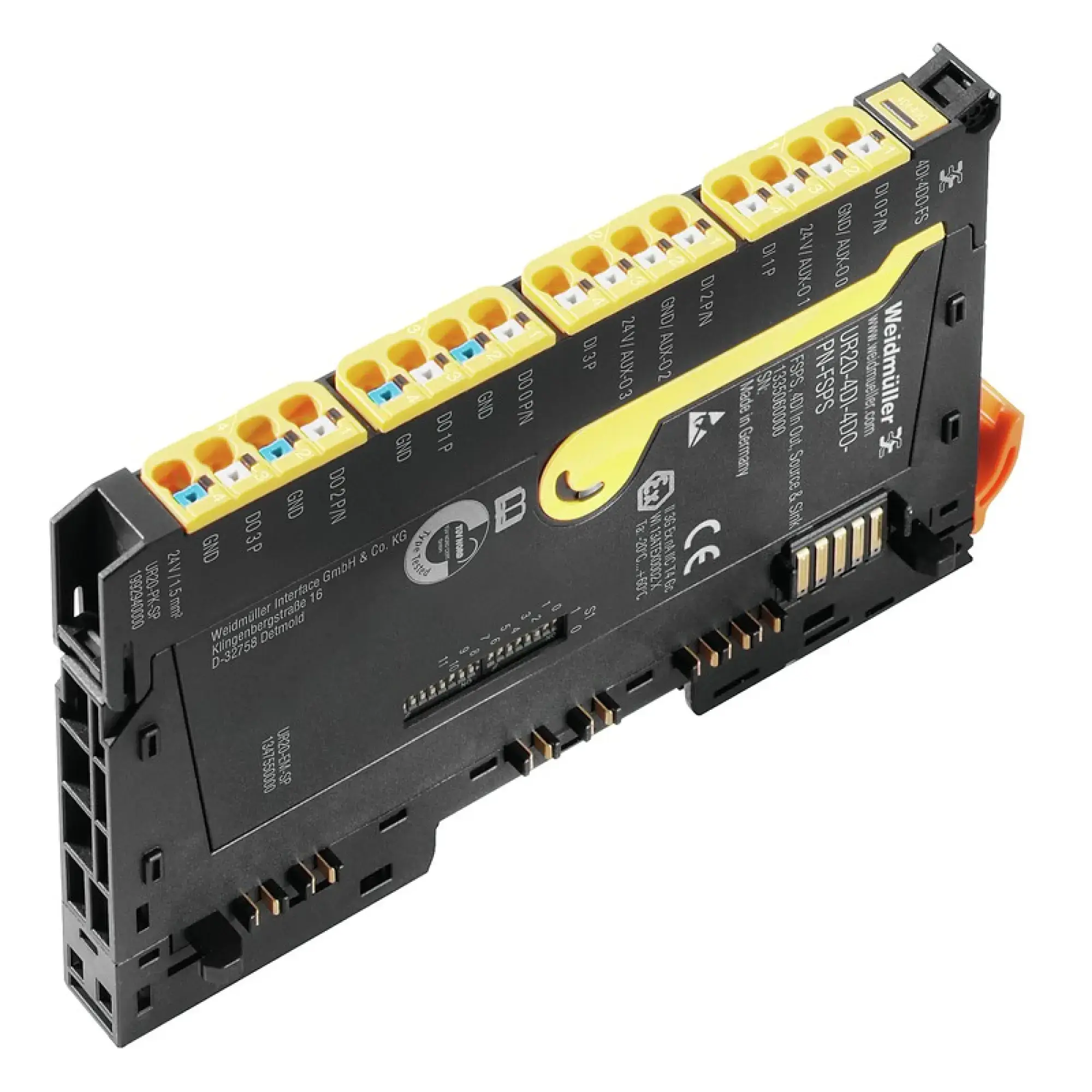 Weidmüller 2464570000 Safety input-/output module (I/O), Safe input and output module, PUSH IN, 24 V DC +20 %/ -15 %, via the system bus, -20 °C ... +60 °C (img_001)