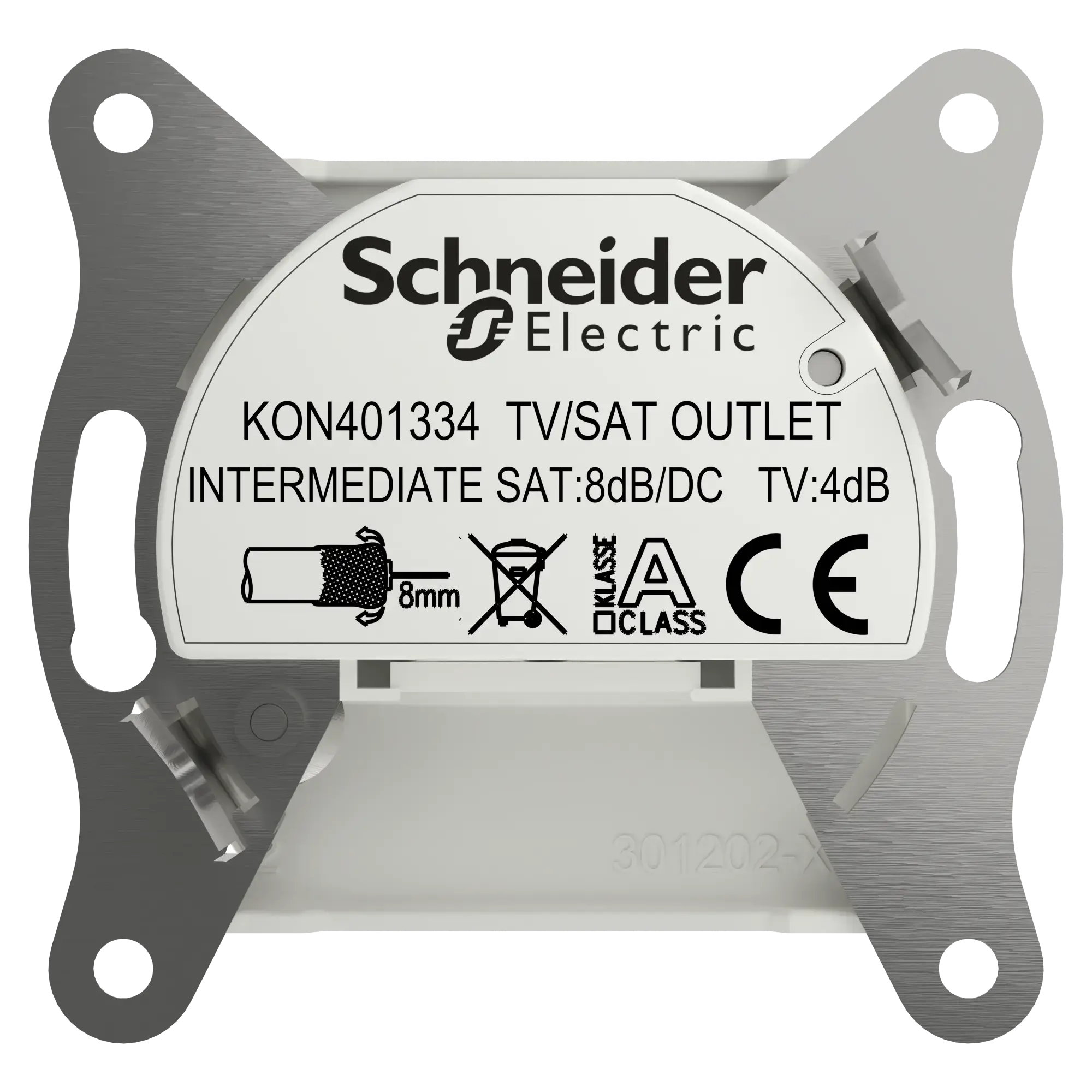 Schneider Electric EPH3470321D TV-SAT Pass-Through Socket 8dB flush-mounted, white, Asfora (img_004)