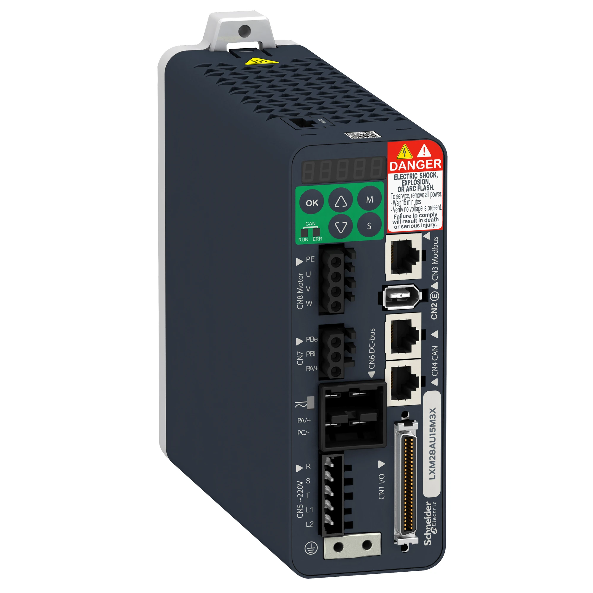 Schneider Electric LXM28AU10M3X Servo amplifier, Lexium 28, 1000W, CANopen/CANmotion, 200-240VAC, 1-/3-phase (img_001)