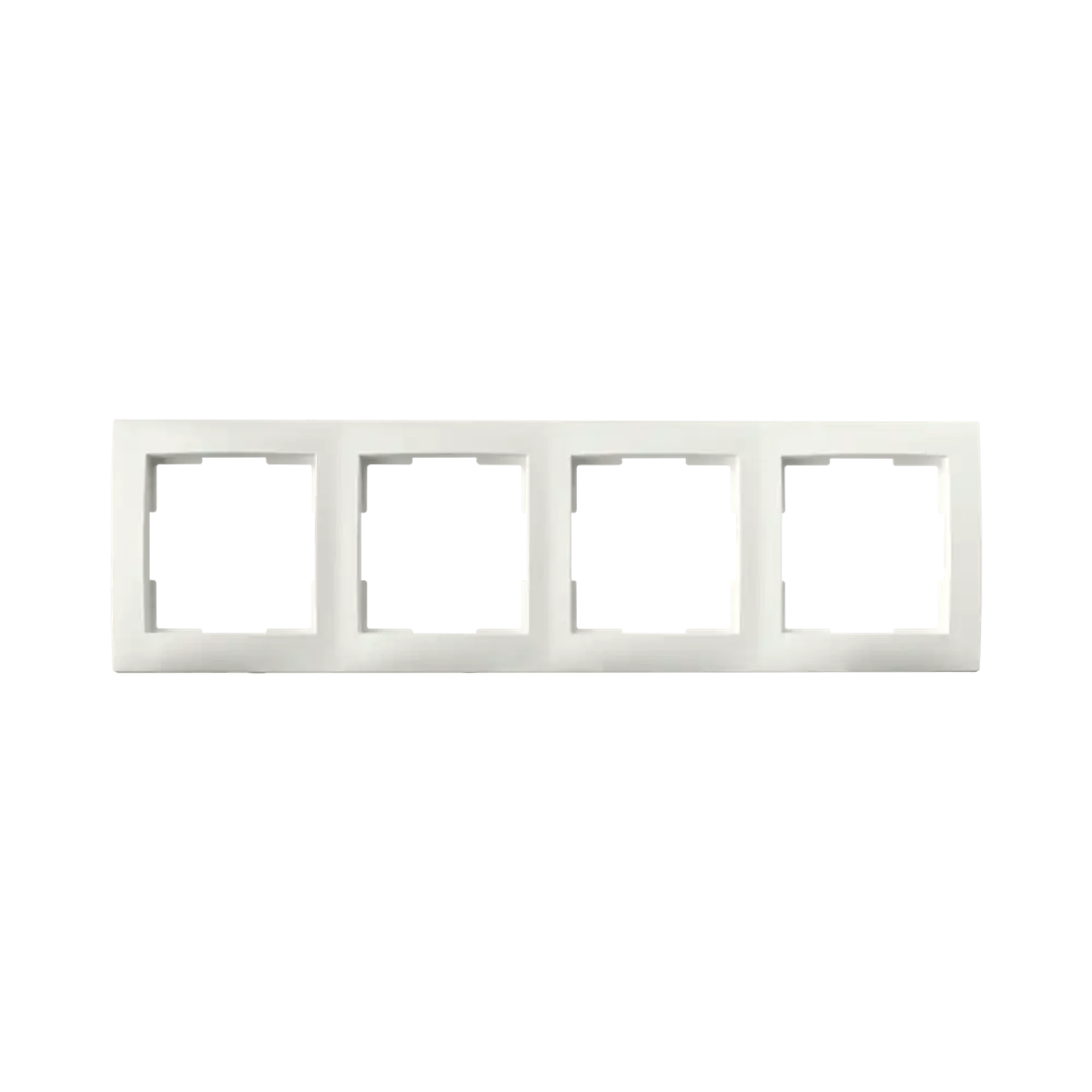 ION INDUSTRIES 80.302.415 4-gang cover frame E1 Matt Alpine White (img_001)