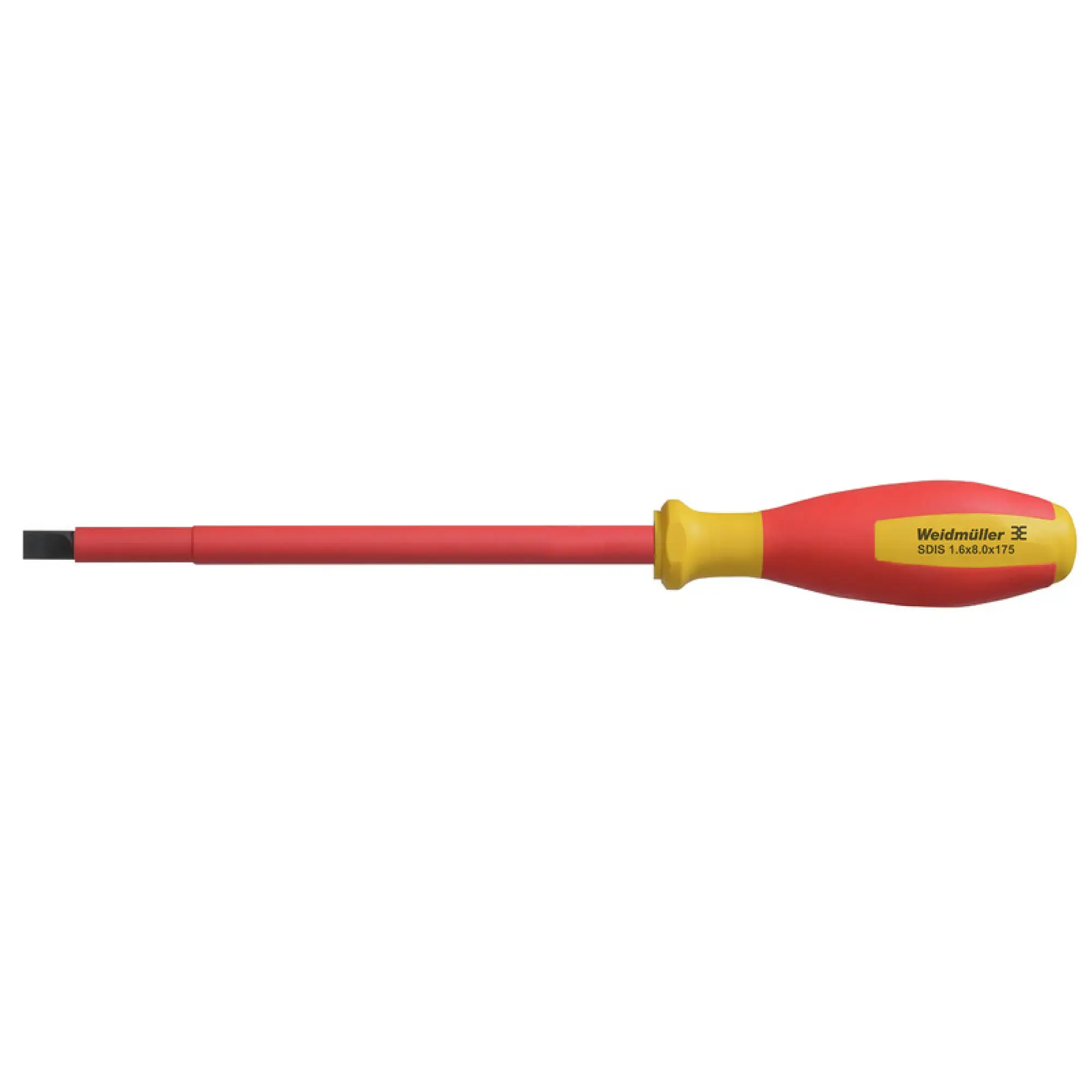 Weidmüller 2749870000 Slotted screwdriver, Blade thickness (A): 1.6 mm, Blade width (B): 8 mm, Blade length: 175 mm, Form: Slotted (img_001)