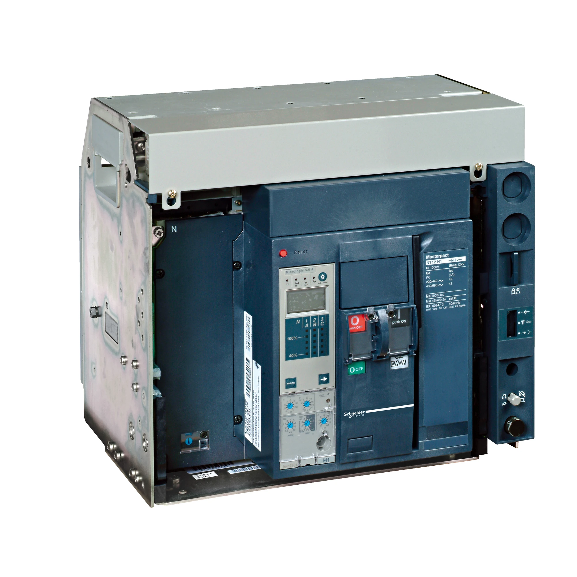 Schneider Electric 47207 MasterPact NT 630A L1 Icu=150kA/440V 4P Basic Frame Withdrawable (img_001)