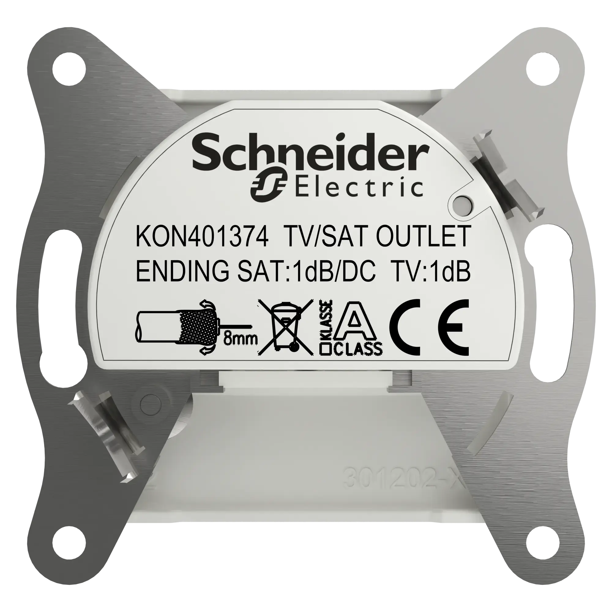 Schneider Electric EPH3470121D TV-SAT Terminal Socket 1dB IEC+F flush-mounted, white, Asfora (img_004)