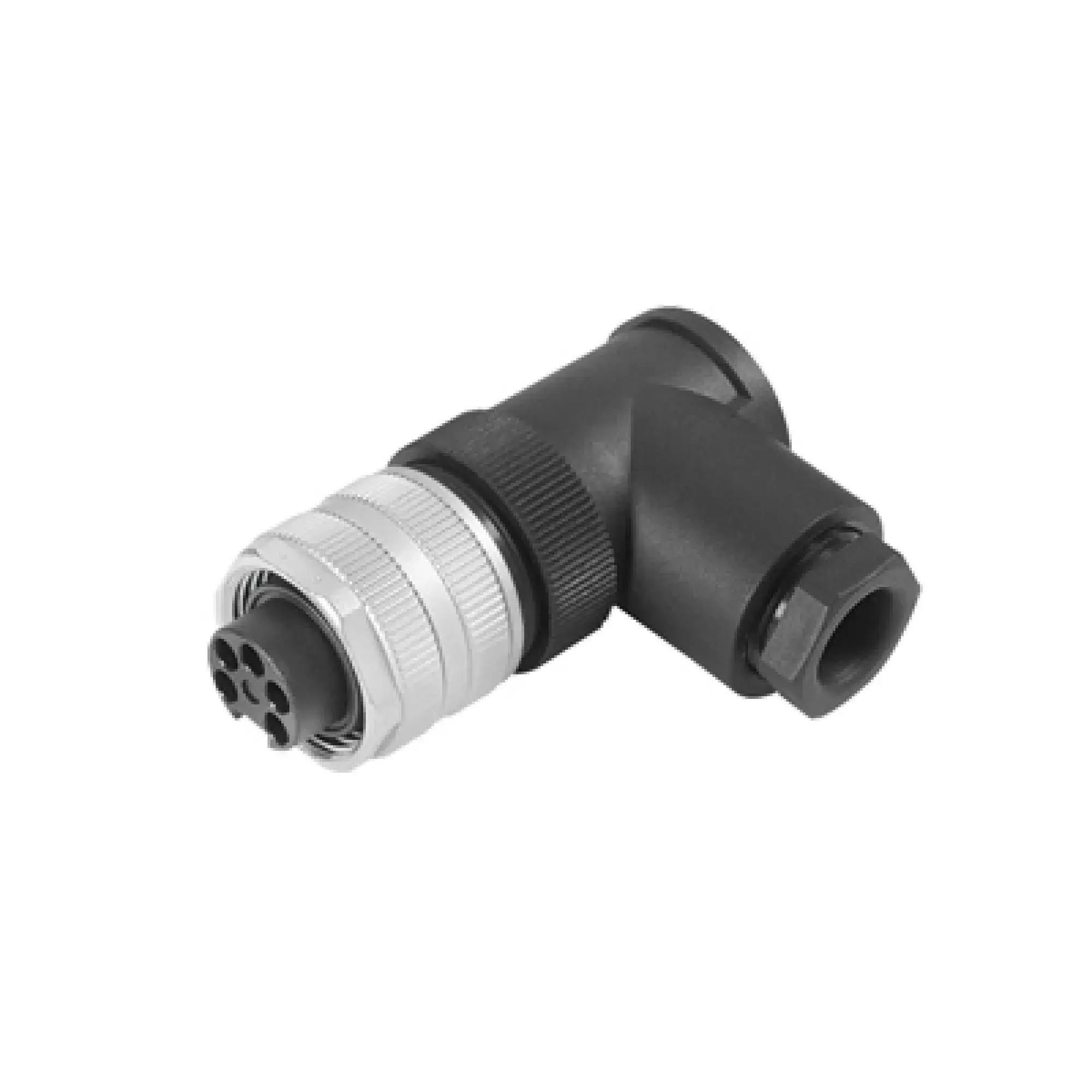 Weidmüller 1292070000 Round plug (field customisable), 7/8", none, Socket, angled, Screw connection, Number of poles: 4, IP67, Shield connection: No (img_001)