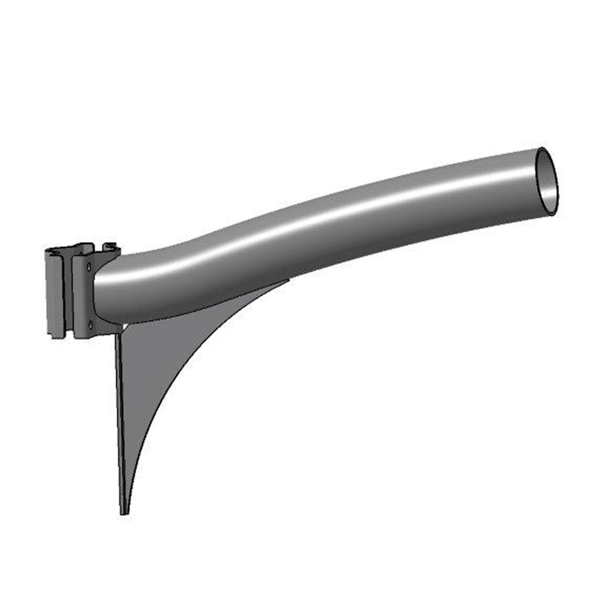 GEWISS GW87587 Mastansatzausleger einfach Laenge 500 mm Farbe Graphitgrau (img_001)