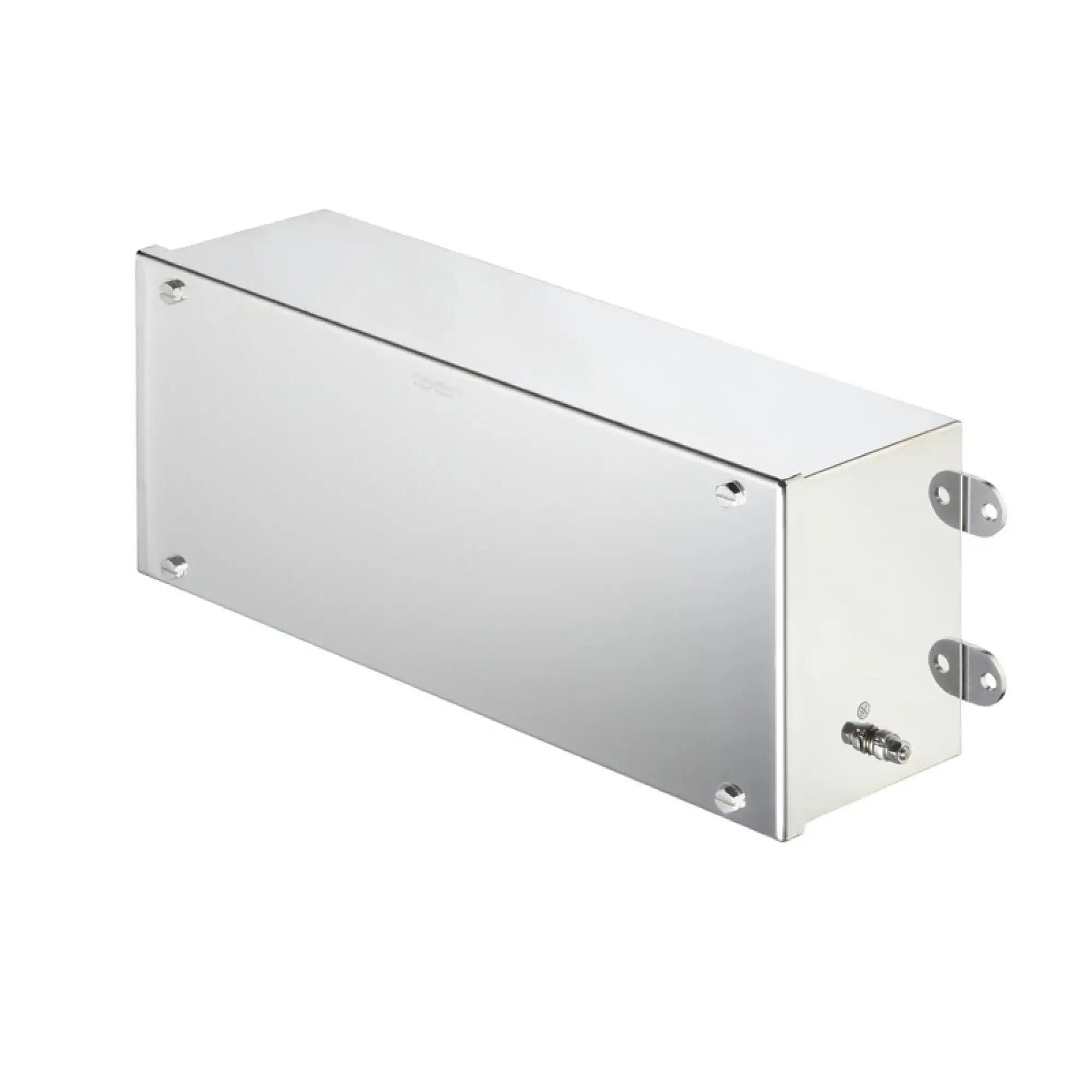 Weidmüller 1058880000 Ex metal housing, 380 x 160 x 120 mm, electropolished, Flange plate: No, M5 hexagonal screw with slot and 10mm distance across flats (img_001)