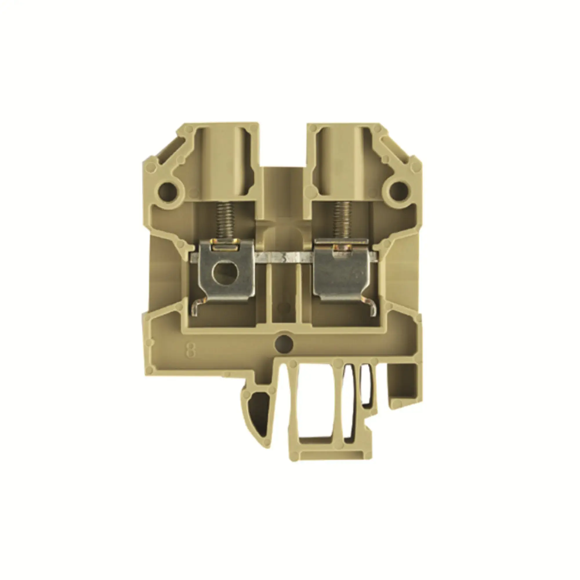 Weidmüller 0128360000 Feed-through terminal block, Screw connection, beige / yellow, 4 mm², 32 A, 800 V, Number of connections: 2 (img_001)